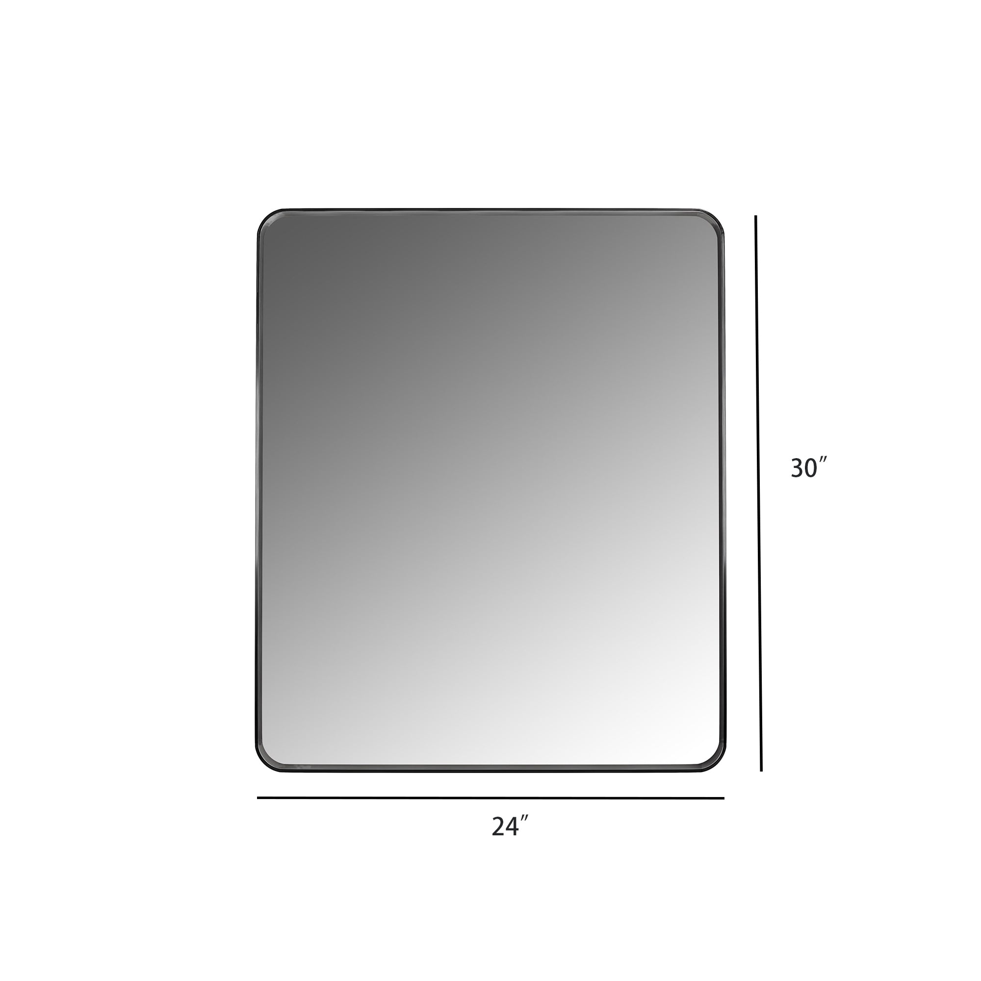 Rectangular Aluminum Framed Wall Mounted Bathroom Mirror