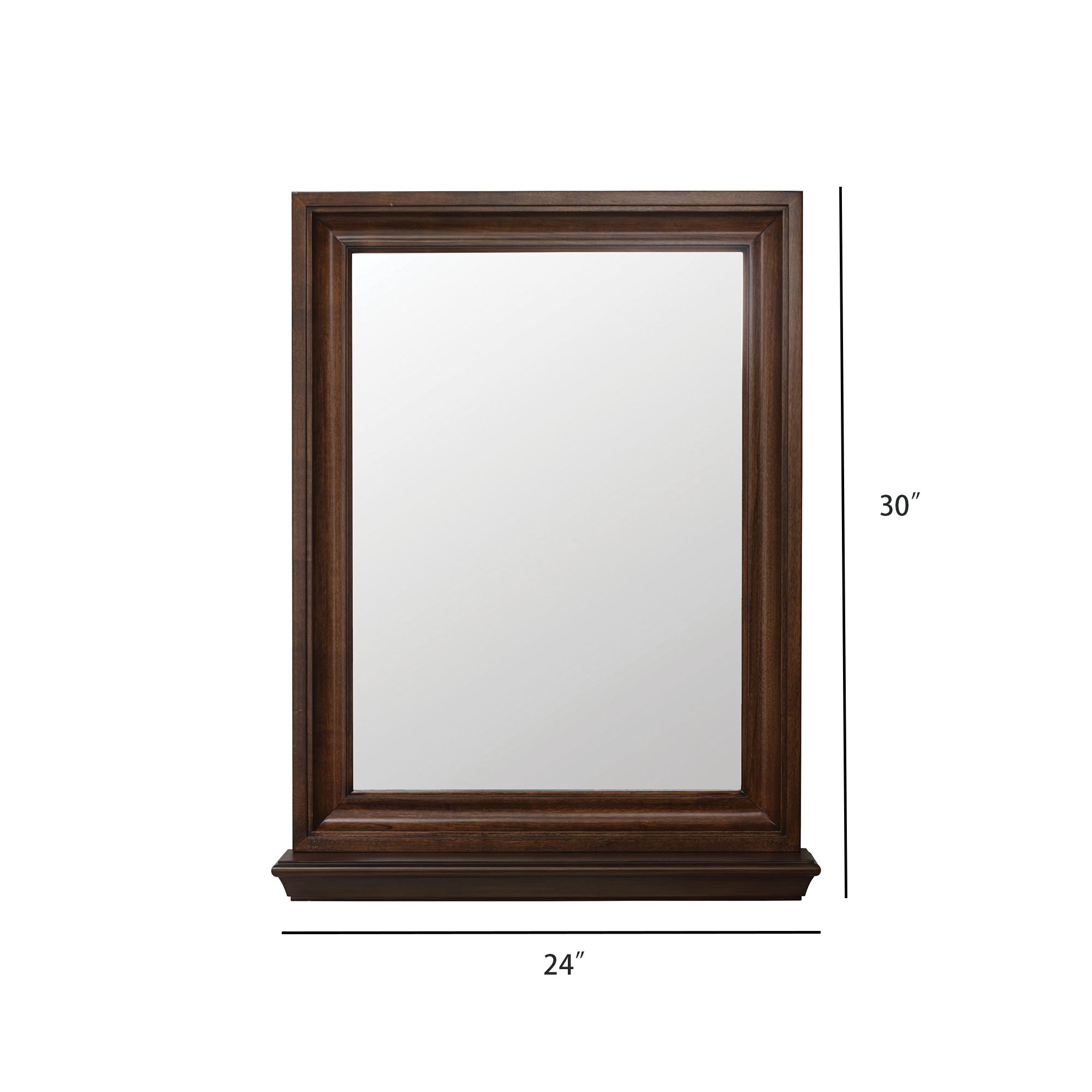 Rectangular Framed Wall Mounted Bathroom Vanity Mirror