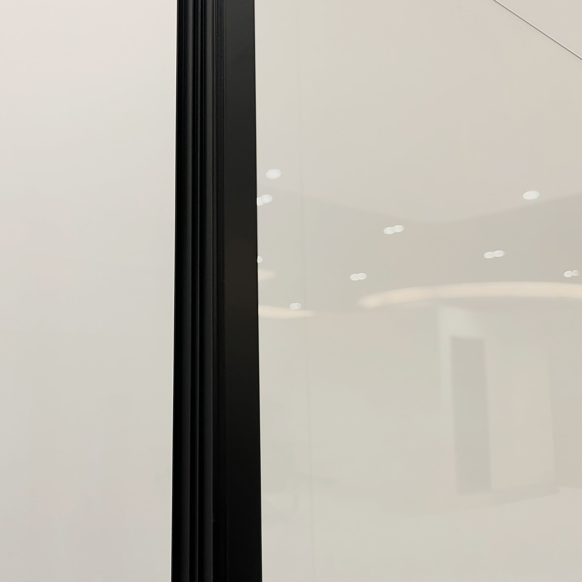 34 in. W X 72 in. H Semi-Frameless Pivot Shower Door in Matte Black with Clear Glass