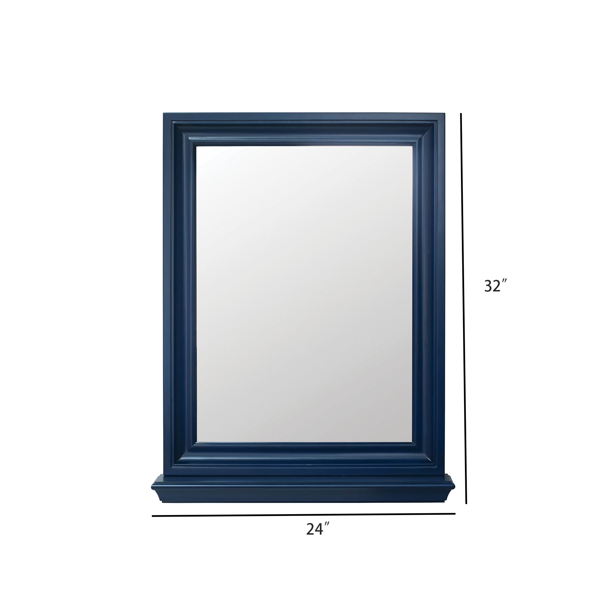 Rectangular Framed Wall Mounted Bathroom Vanity Mirror