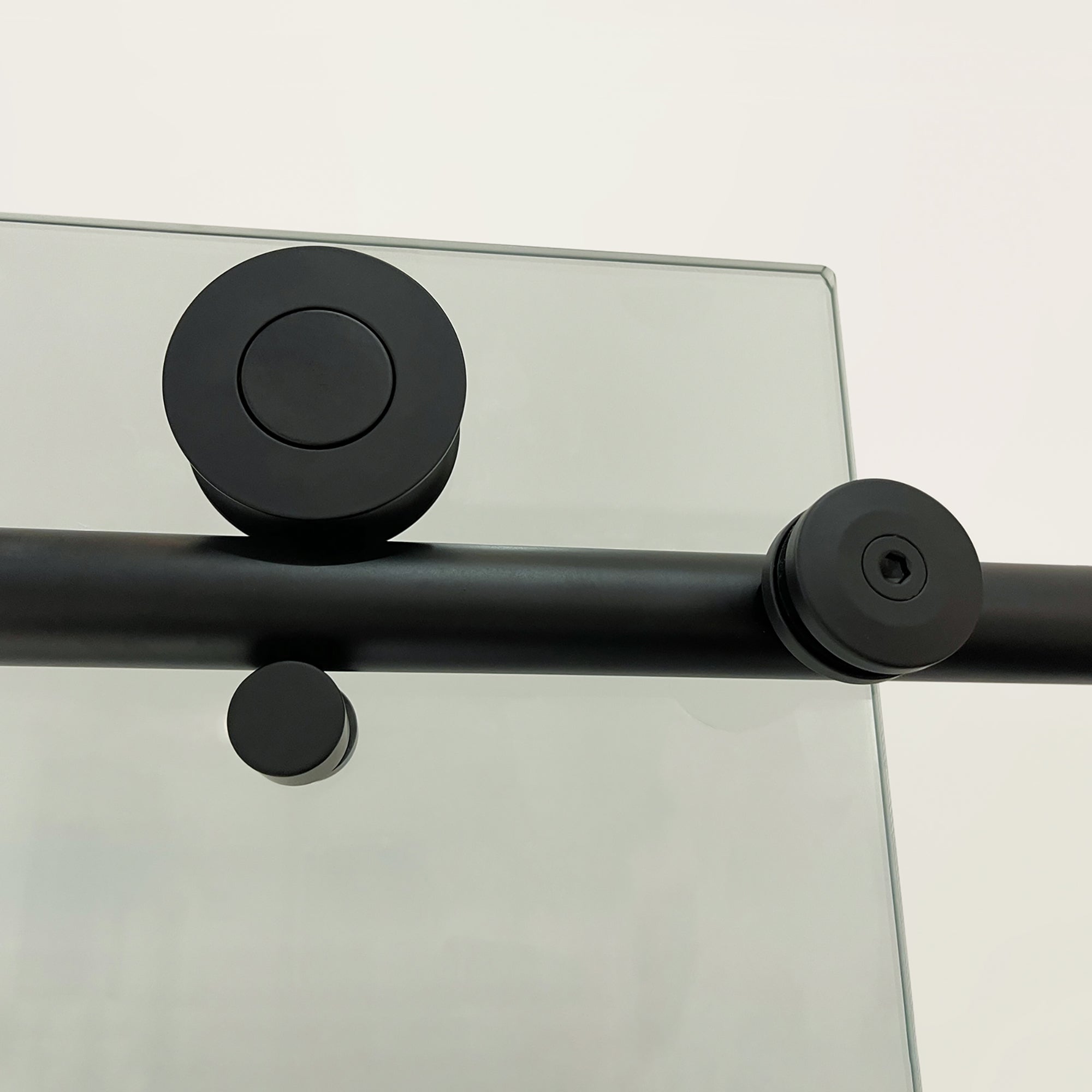 34 in. W X 72 in. H Semi-Frameless Pivot Shower Door in Matte Black with Clear Glass