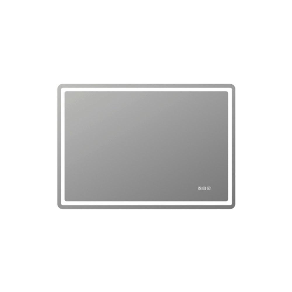 Rectangular Aluminum Framed Multi-functional Wall Mounted LED Bathroom Vanity Mirror