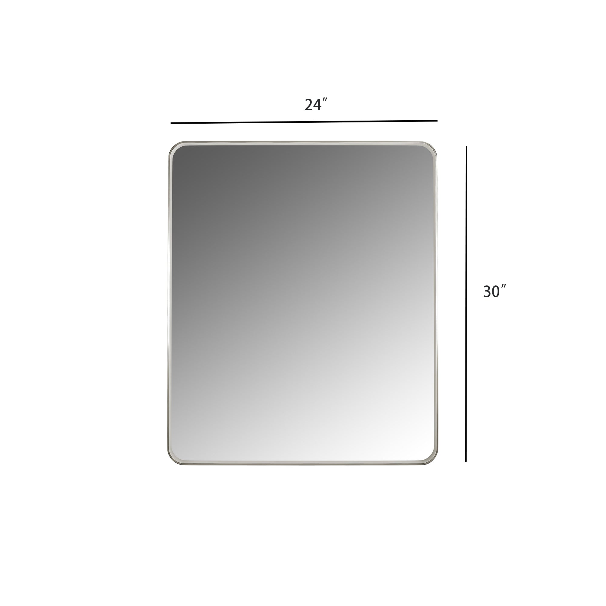 Rectangular Aluminum Framed Wall Mounted Bathroom Mirror