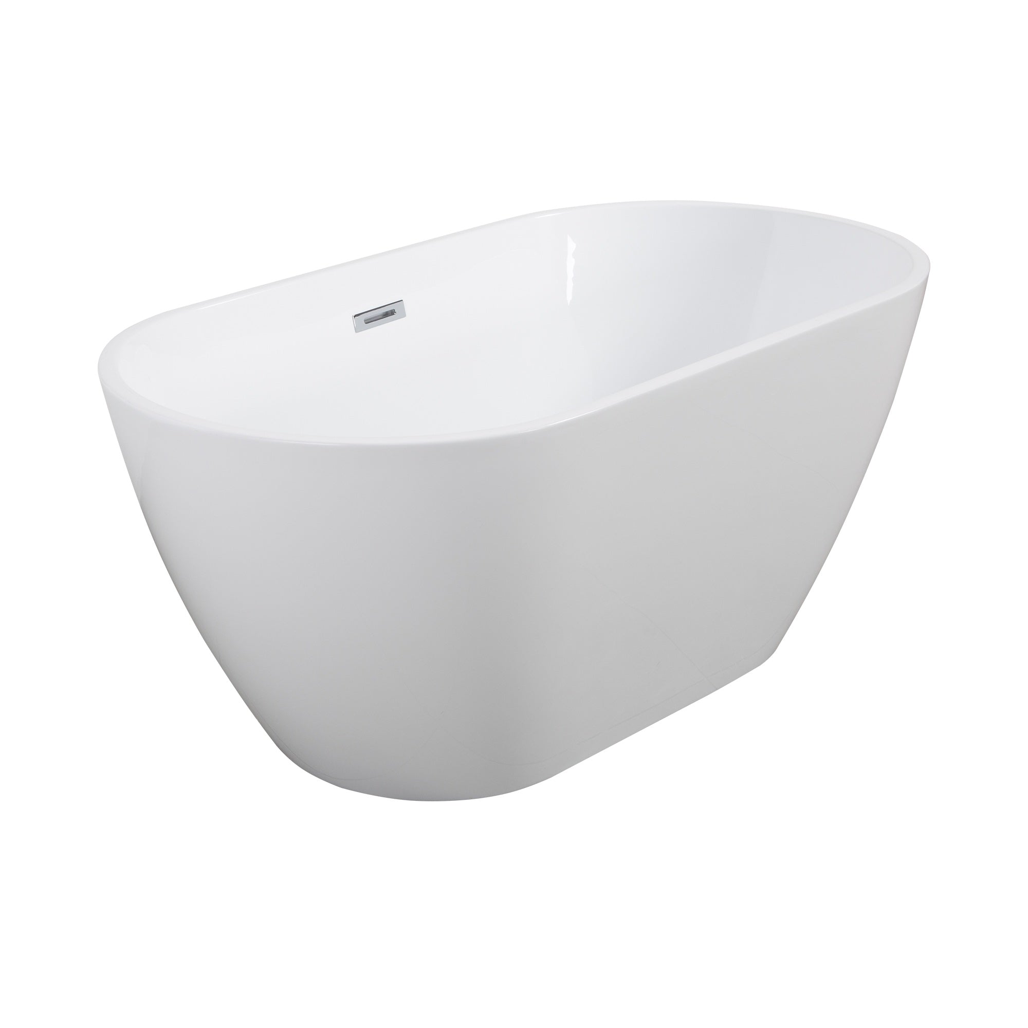 55"/59"/63"/67" Acrylic Freestanding Soaking Bathtub with Drain