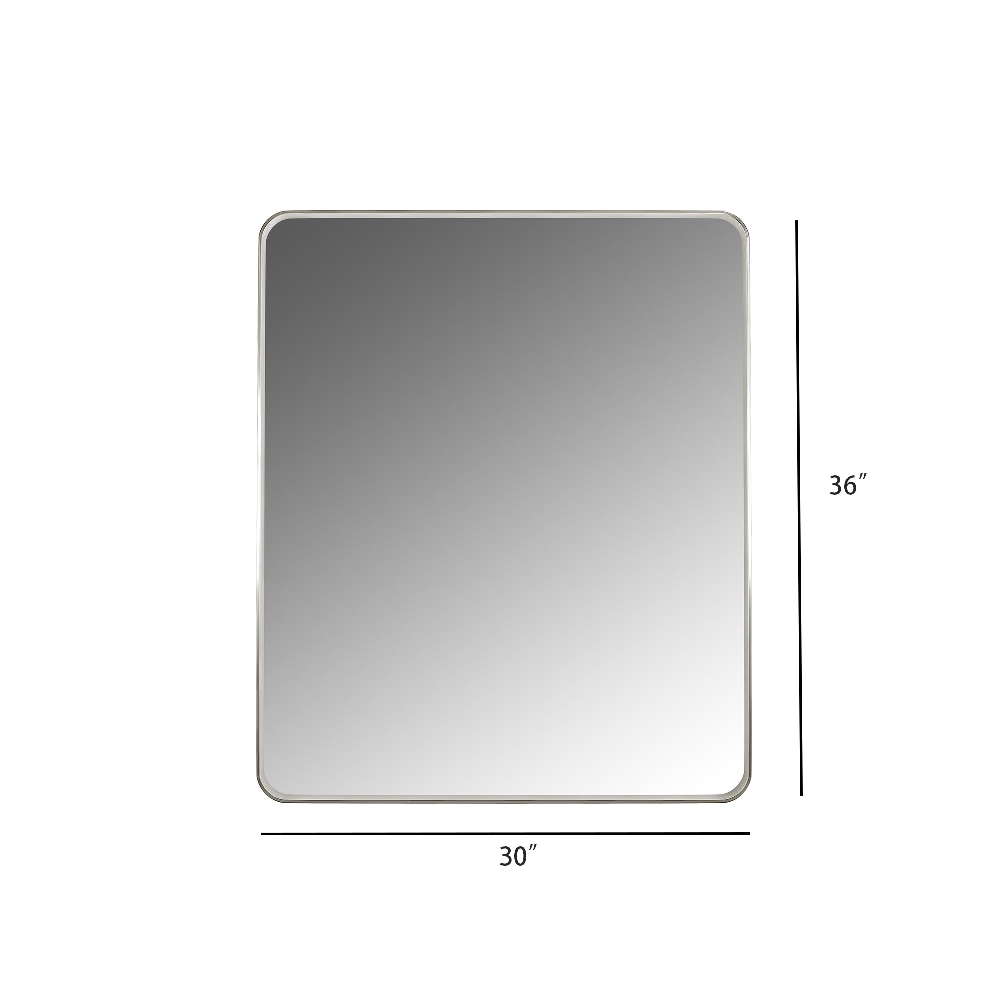 Rectangular Aluminum Framed Wall Mounted Bathroom Mirror
