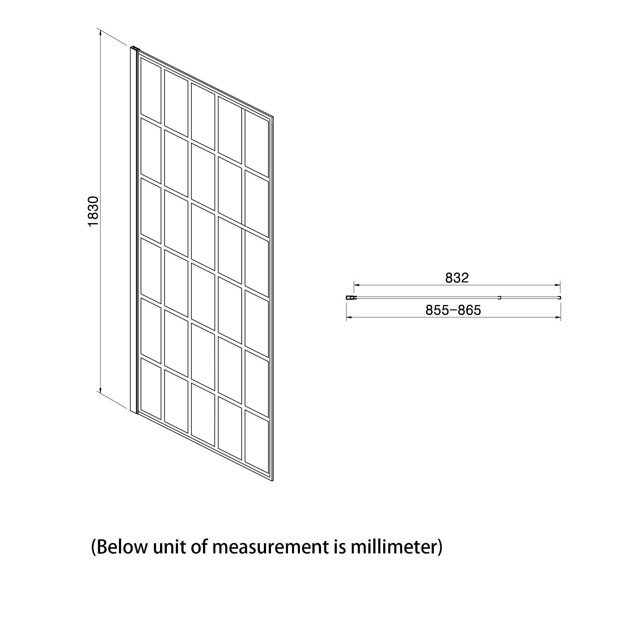 48 in. W x 76 in. H Semi-Frameless Shower Doors Double Sliding