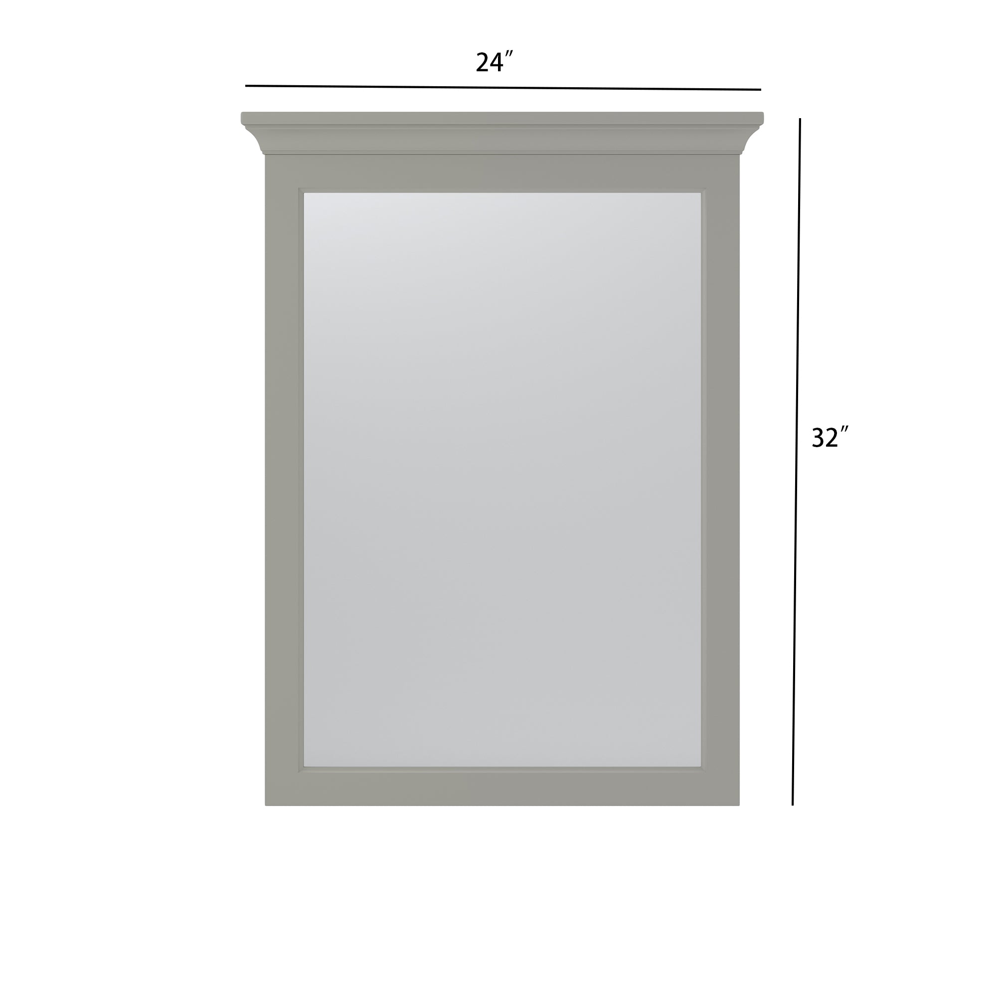 Rectangular Framed Wall Mounted Bathroom Mirror