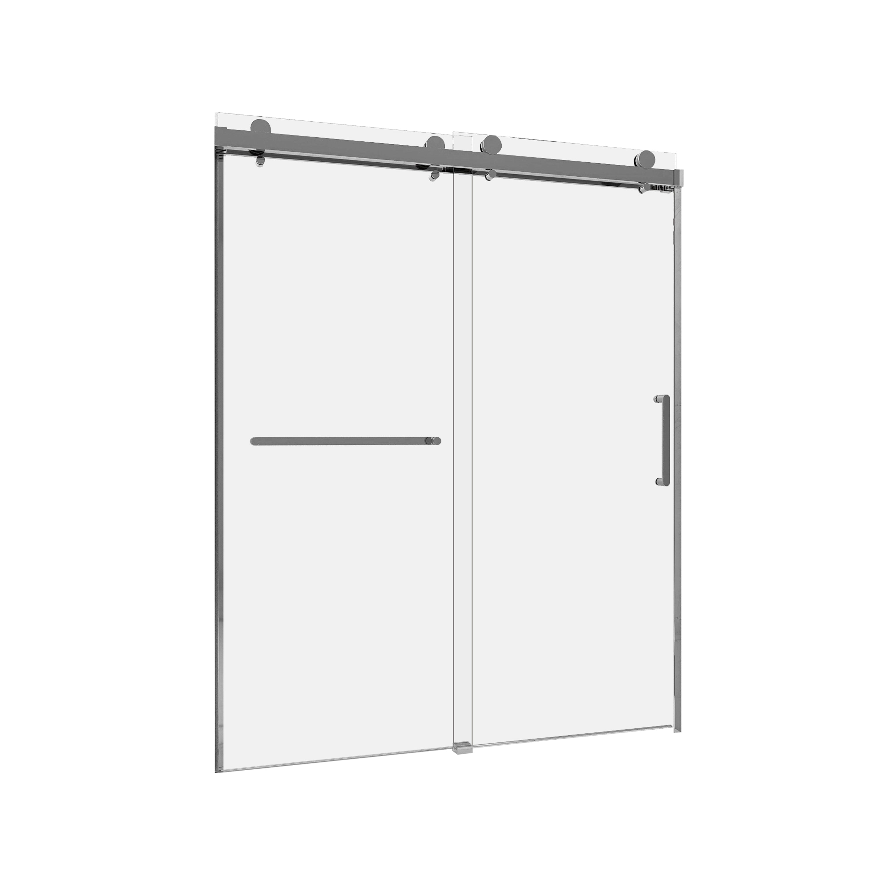 Sliding Frameless Shower Door with Tempered Glass