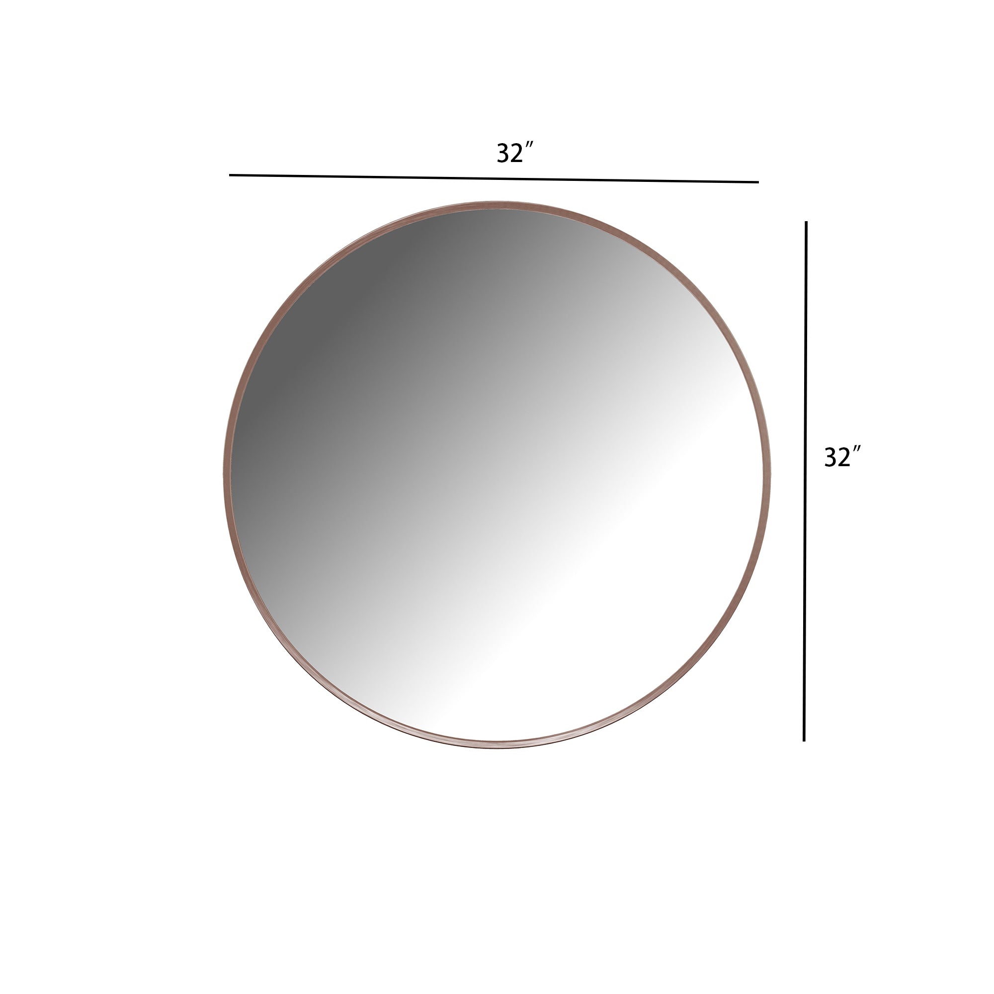 Round Framed Wall Mounted Bathroom Vanity Mirror(CRM）