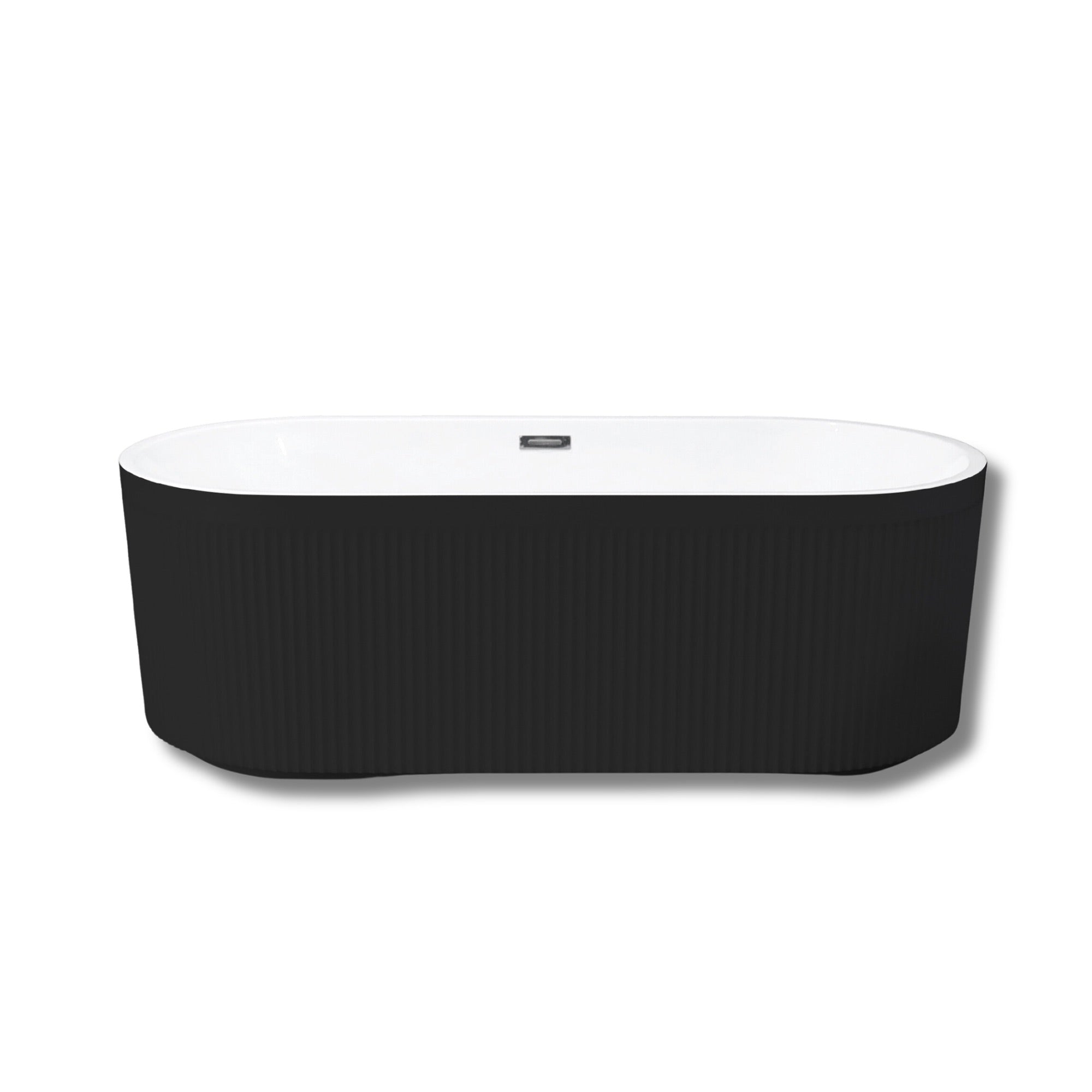 59 in. Acrylic Freestanding Flatbottom Soaking Bathtub