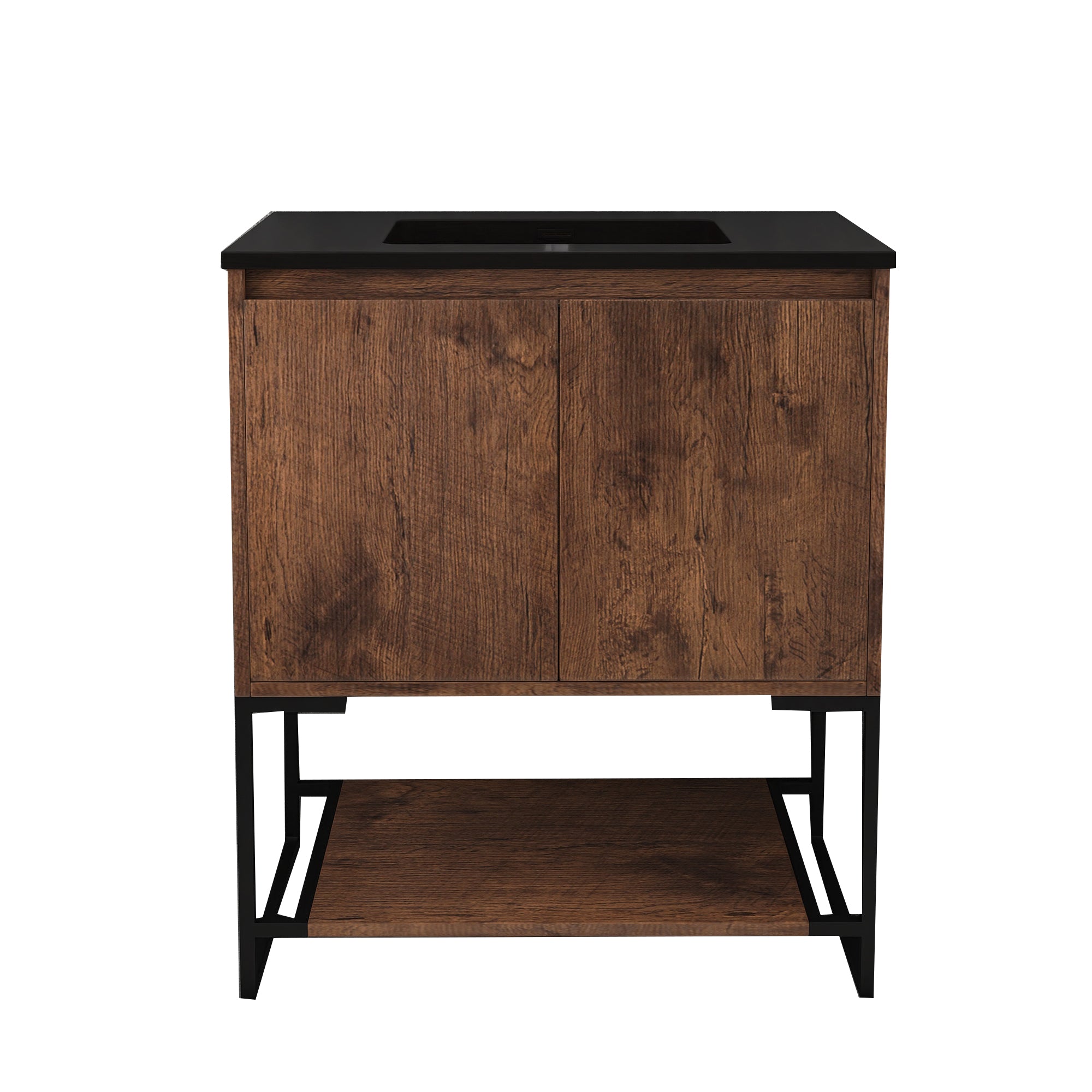 30 in. RW-B Freestanding Bathroom Vanity Set with Integrated Sink