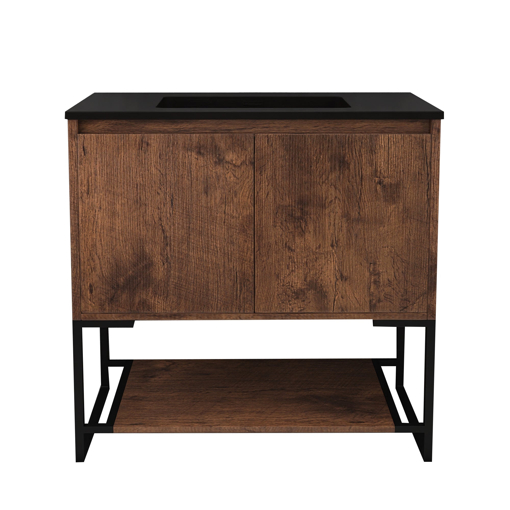 36 in. RW-B Freestanding Bathroom Vanity Set with Integrated Sink