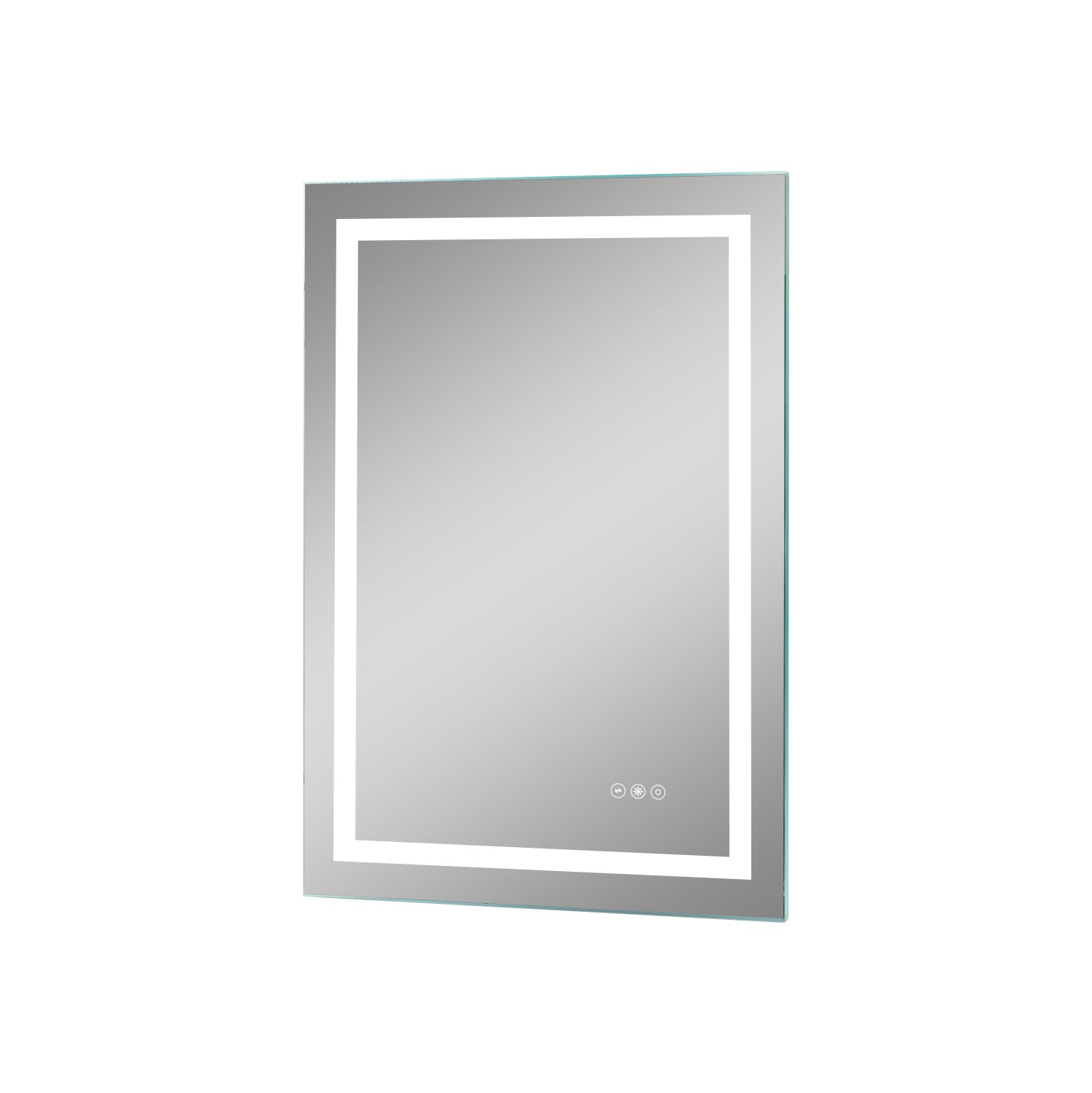 Rectangular Frameless Anti-Fog Wall Mounted Dimmable LED Bathroom Vanity Mirror