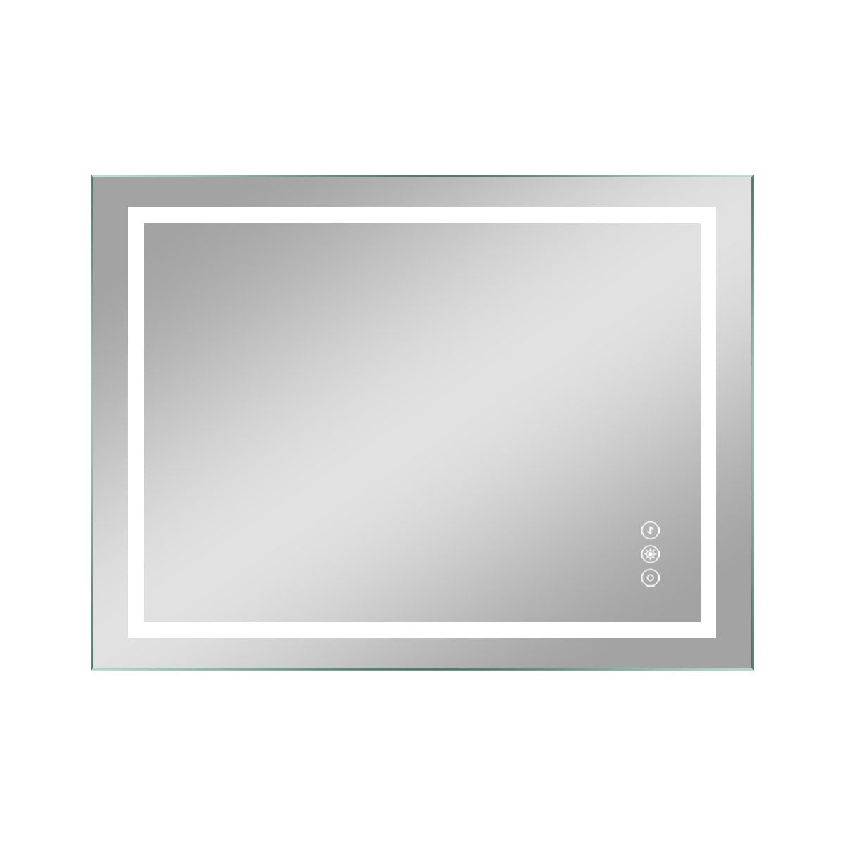 3648 Rectangular Frameless Anti-Fog Wall Mounted Dimmable LED Bathroom Vanity Mirror