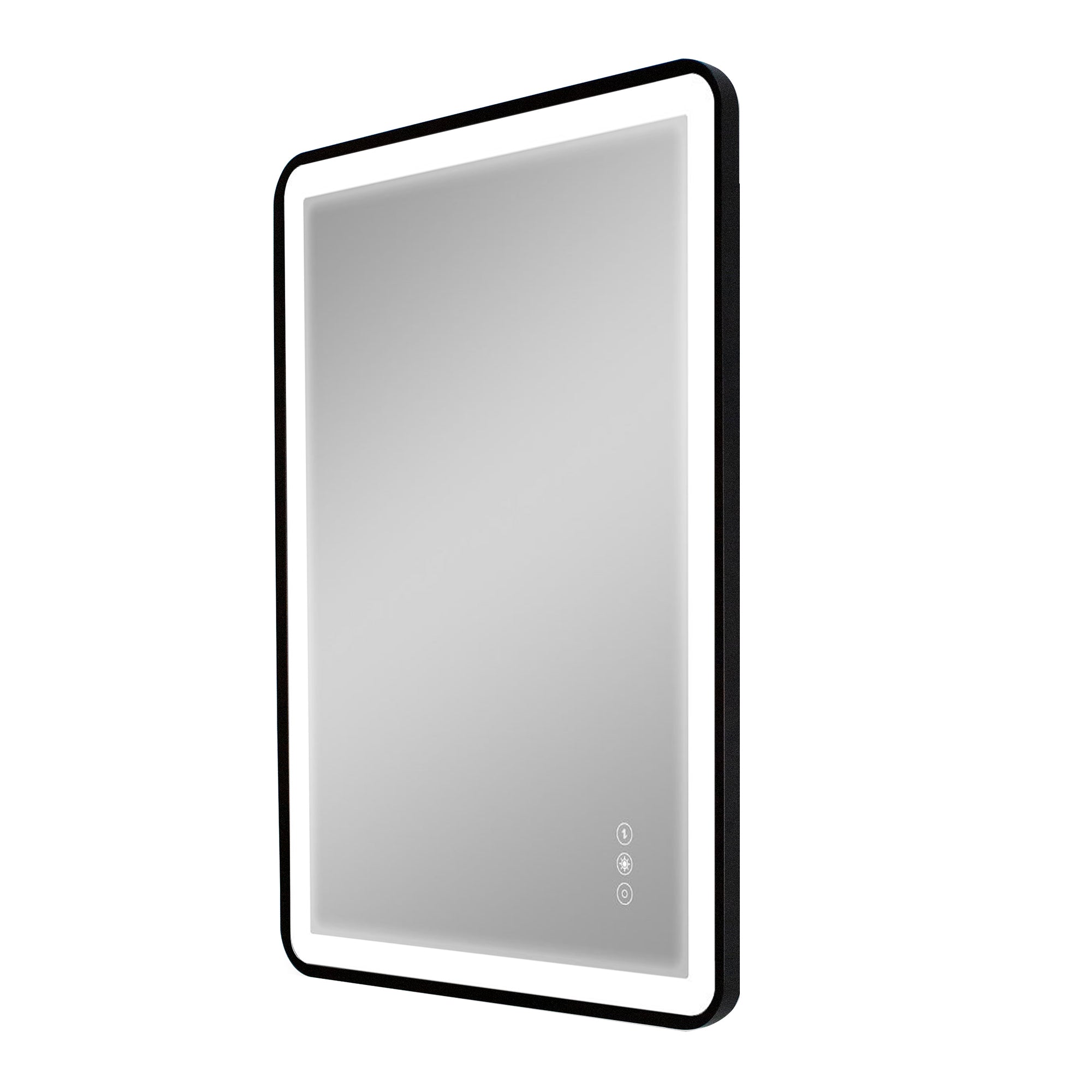 24 in.  x 32 in.  Black Framed Copper-free 3-Touch Switch Anti-Fog Dimmable LED Bathroom Vanity Mirror