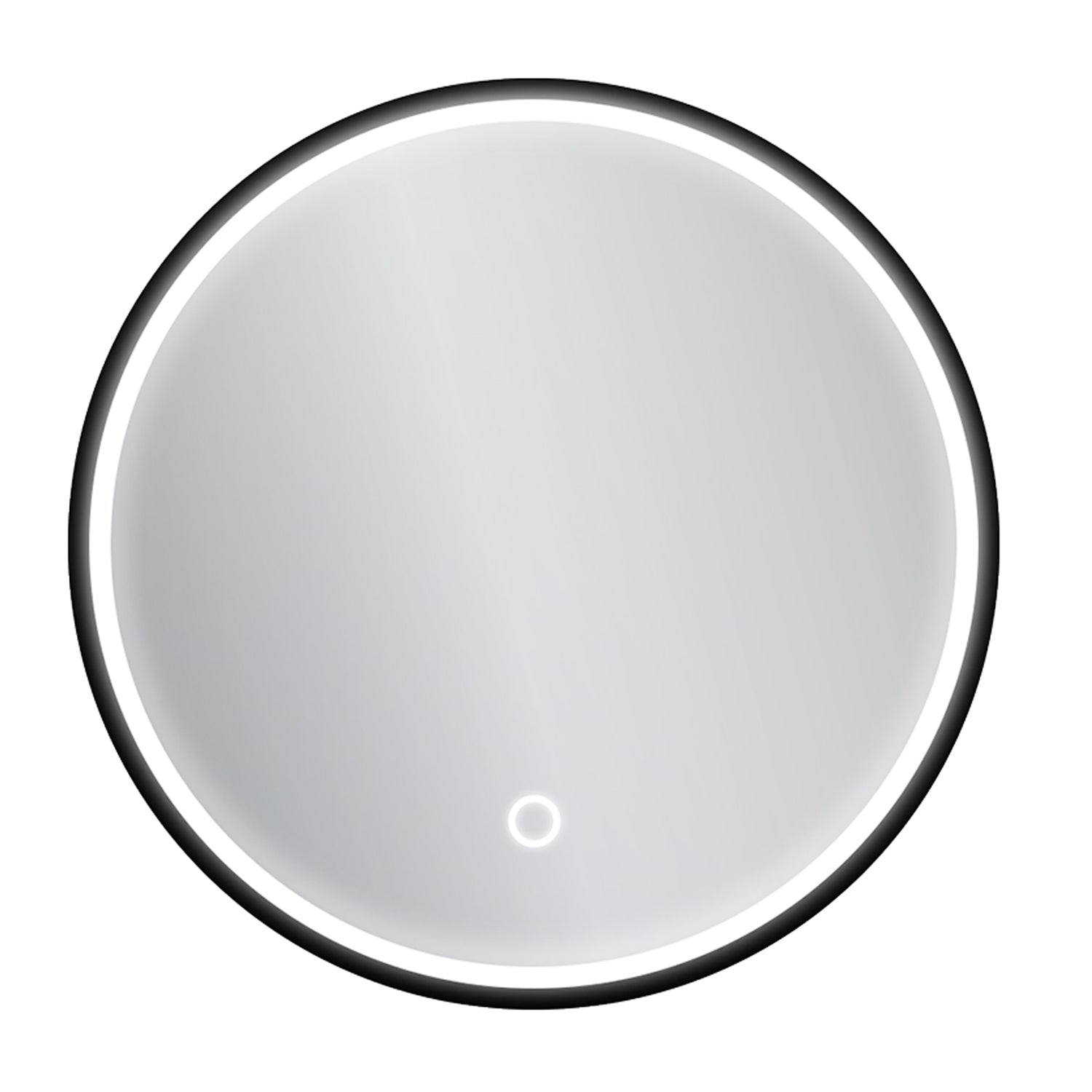 24 in.  Round Aluminum Surface Mounted LED Medicine Cabinet with Doors and Shelves