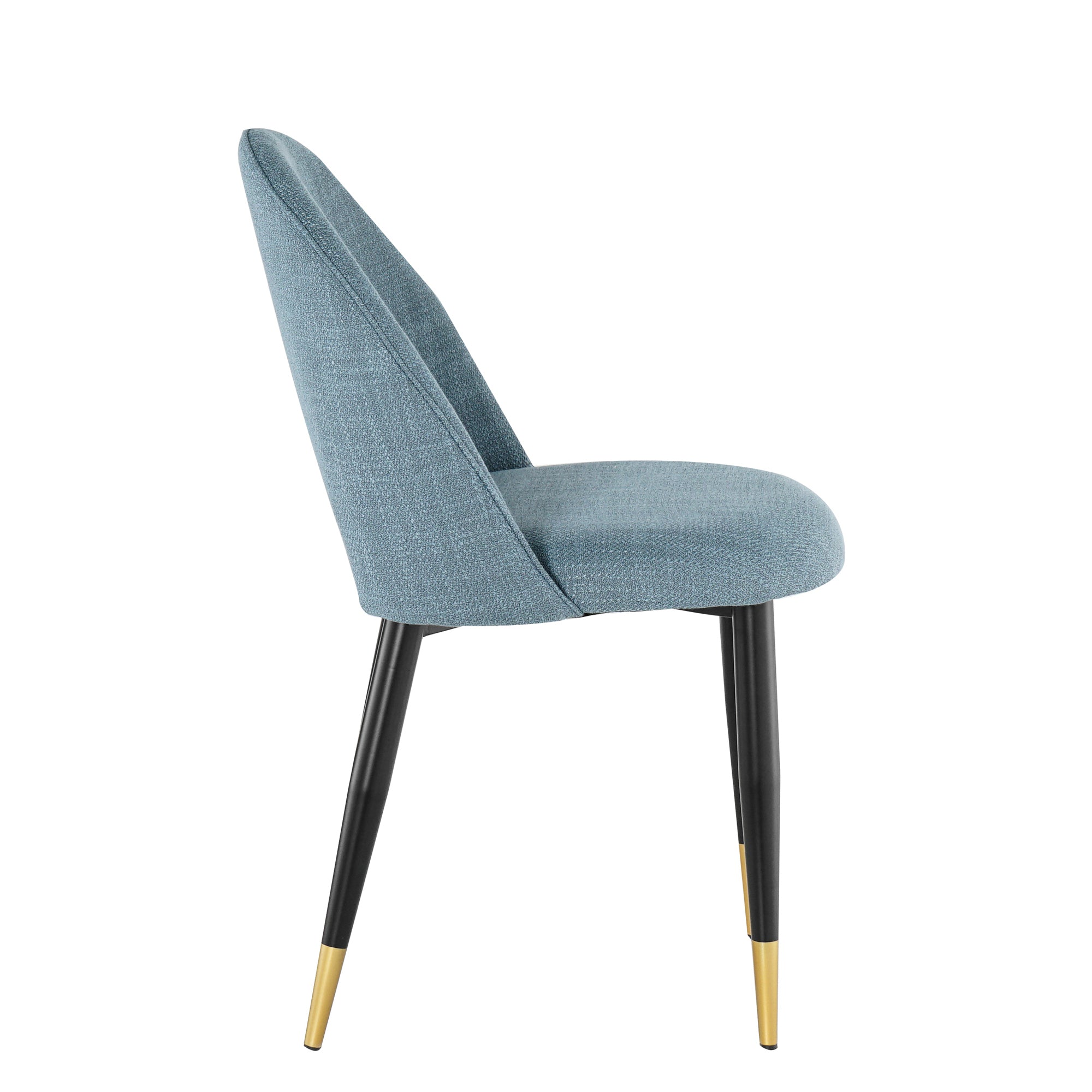 2-set Nordic Style Meta Dining Chairs with Metal Legs