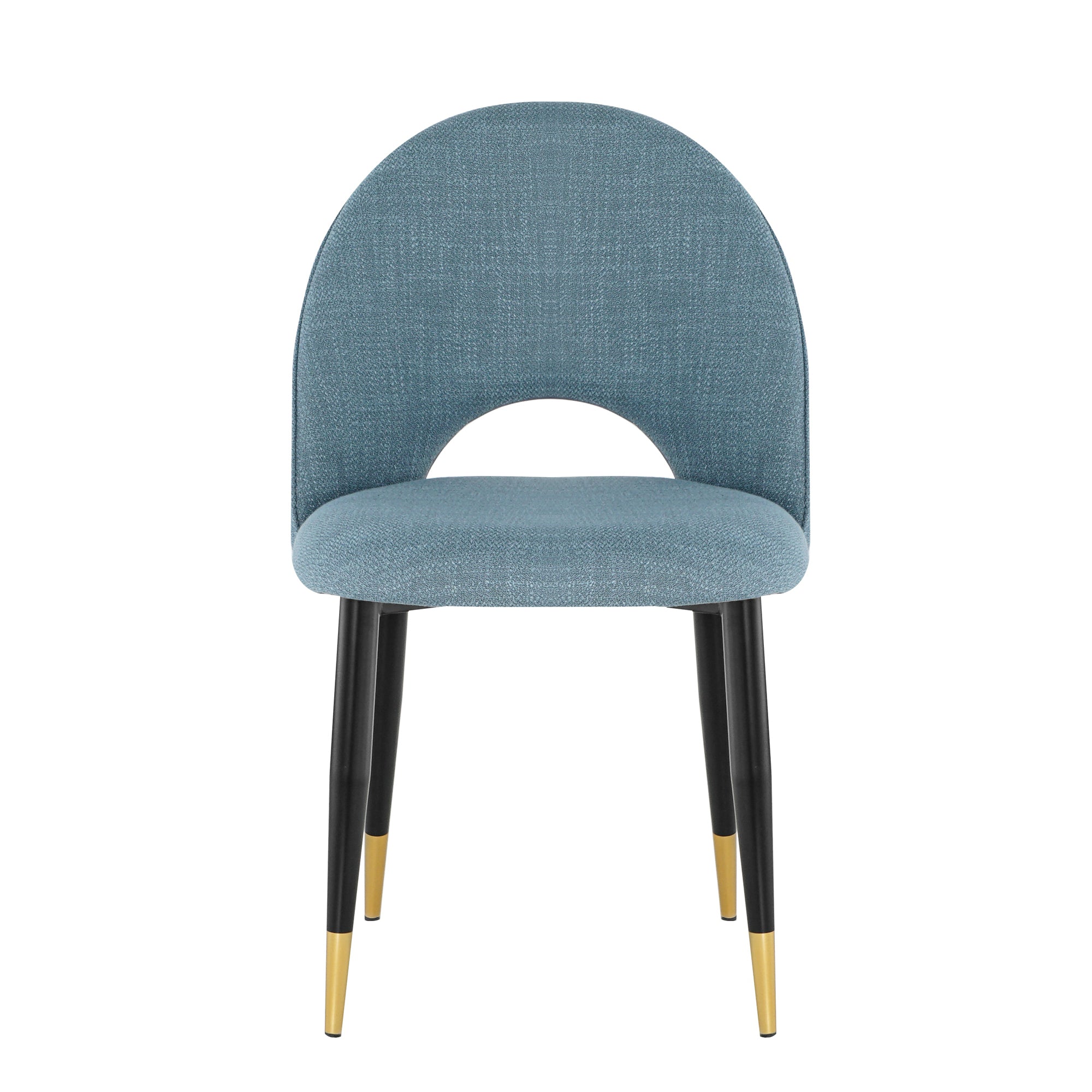 2-set Nordic Style Meta Dining Chairs with Metal Legs