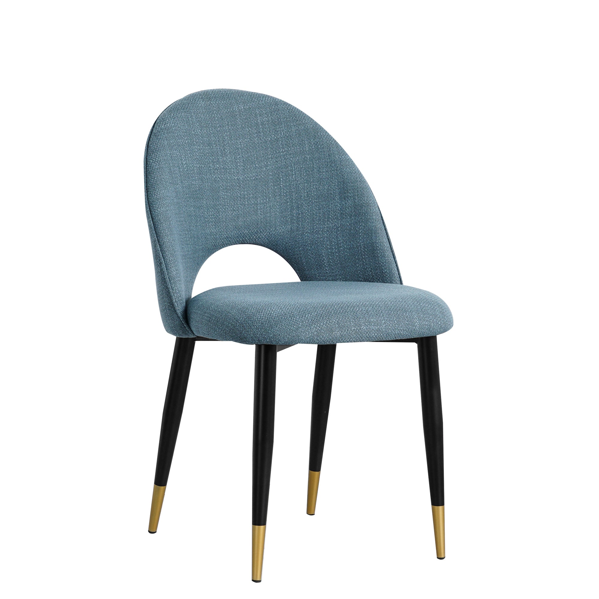 2-set Nordic Style Meta Dining Chairs with Metal Legs