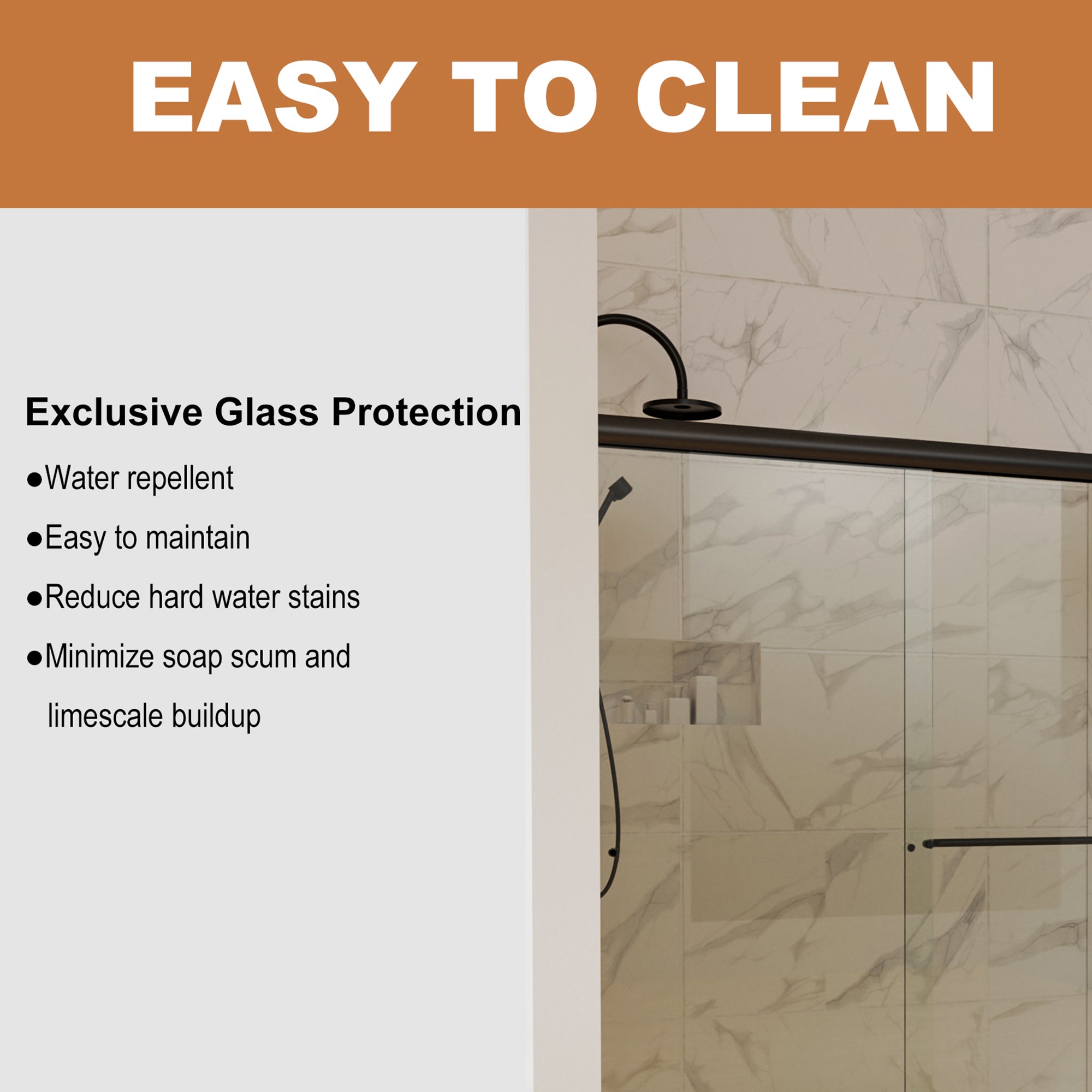 34 in. W X 72 in. H Semi-Frameless Pivot Shower Door in Matte Black with Clear Glass