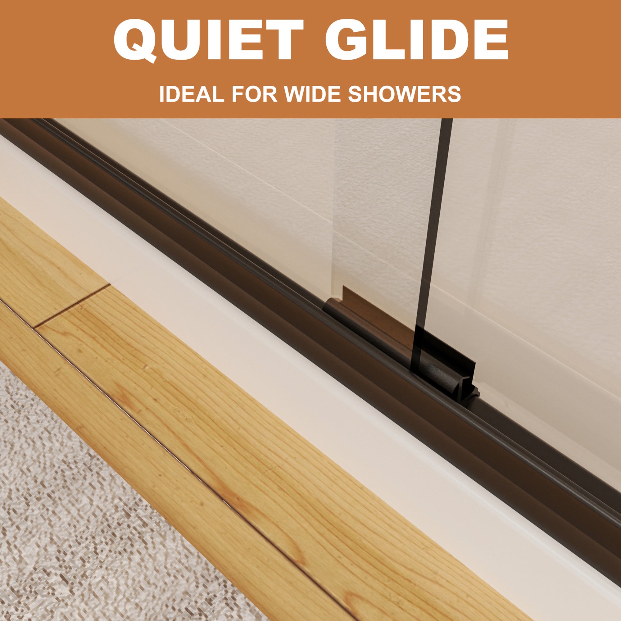 34 in. W X 72 in. H Semi-Frameless Pivot Shower Door in Matte Black with Clear Glass