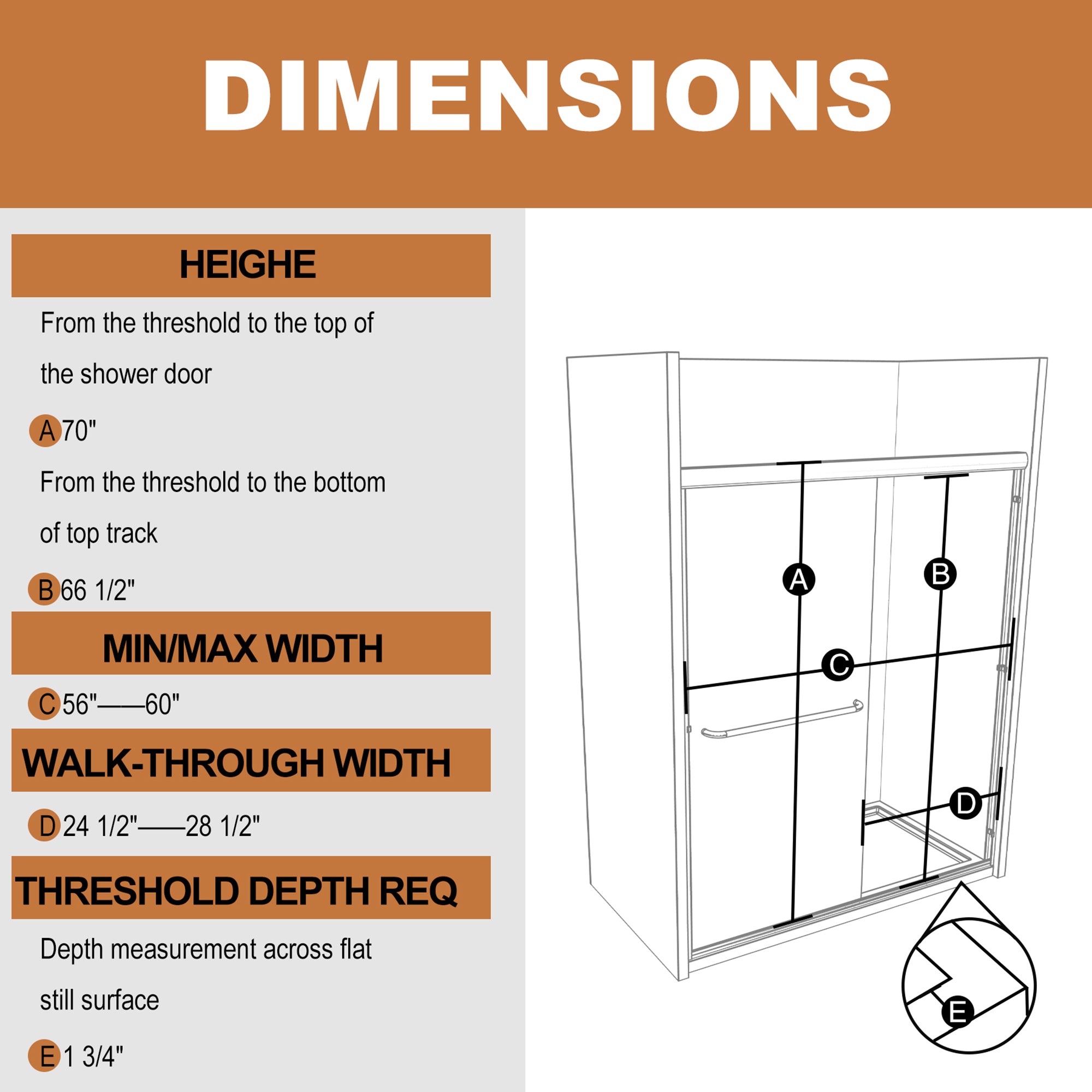 34 in. W X 72 in. H Semi-Frameless Pivot Shower Door in Matte Black with Clear Glass