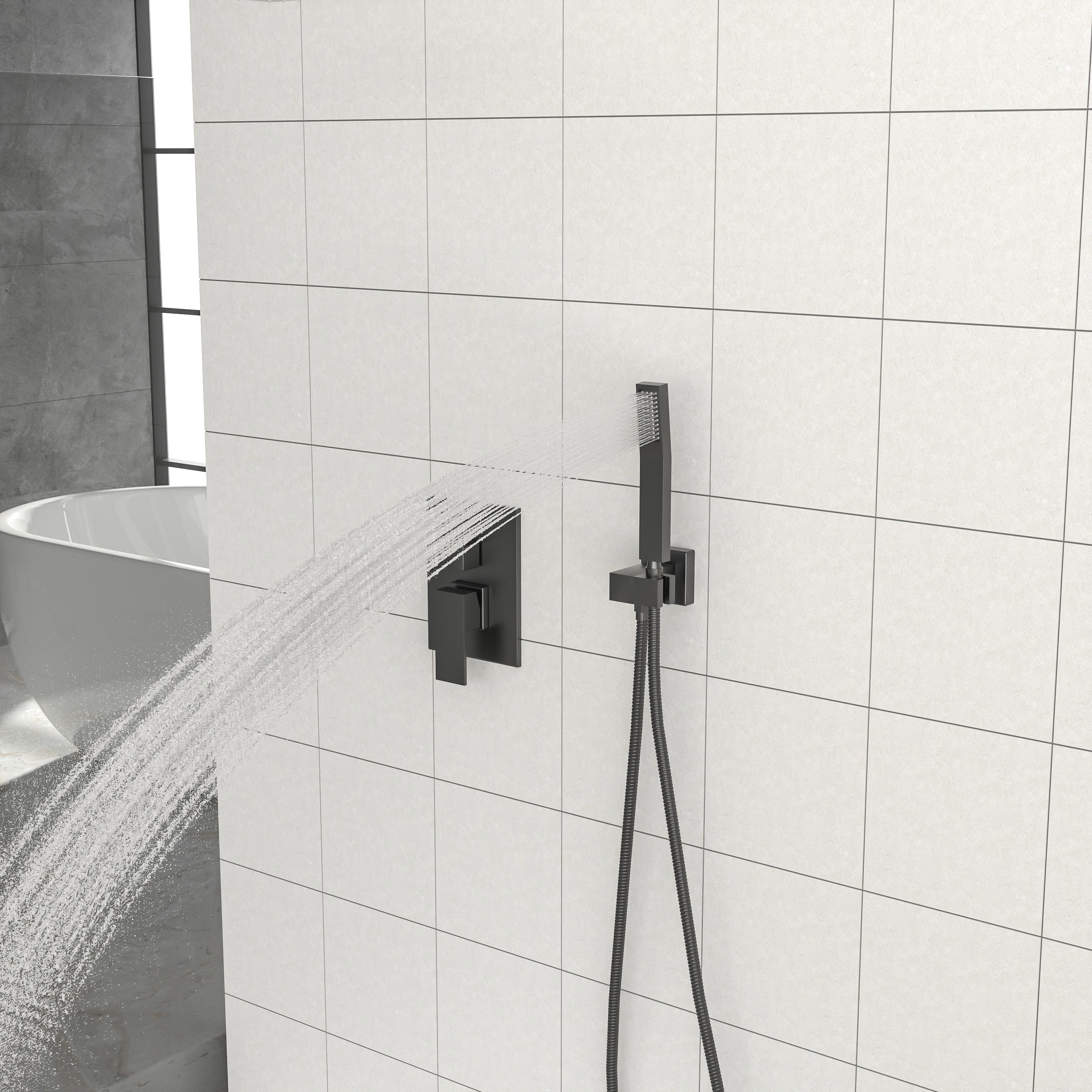 10 Inch Ceiling Mount Square Shower System with Rough-in Valve