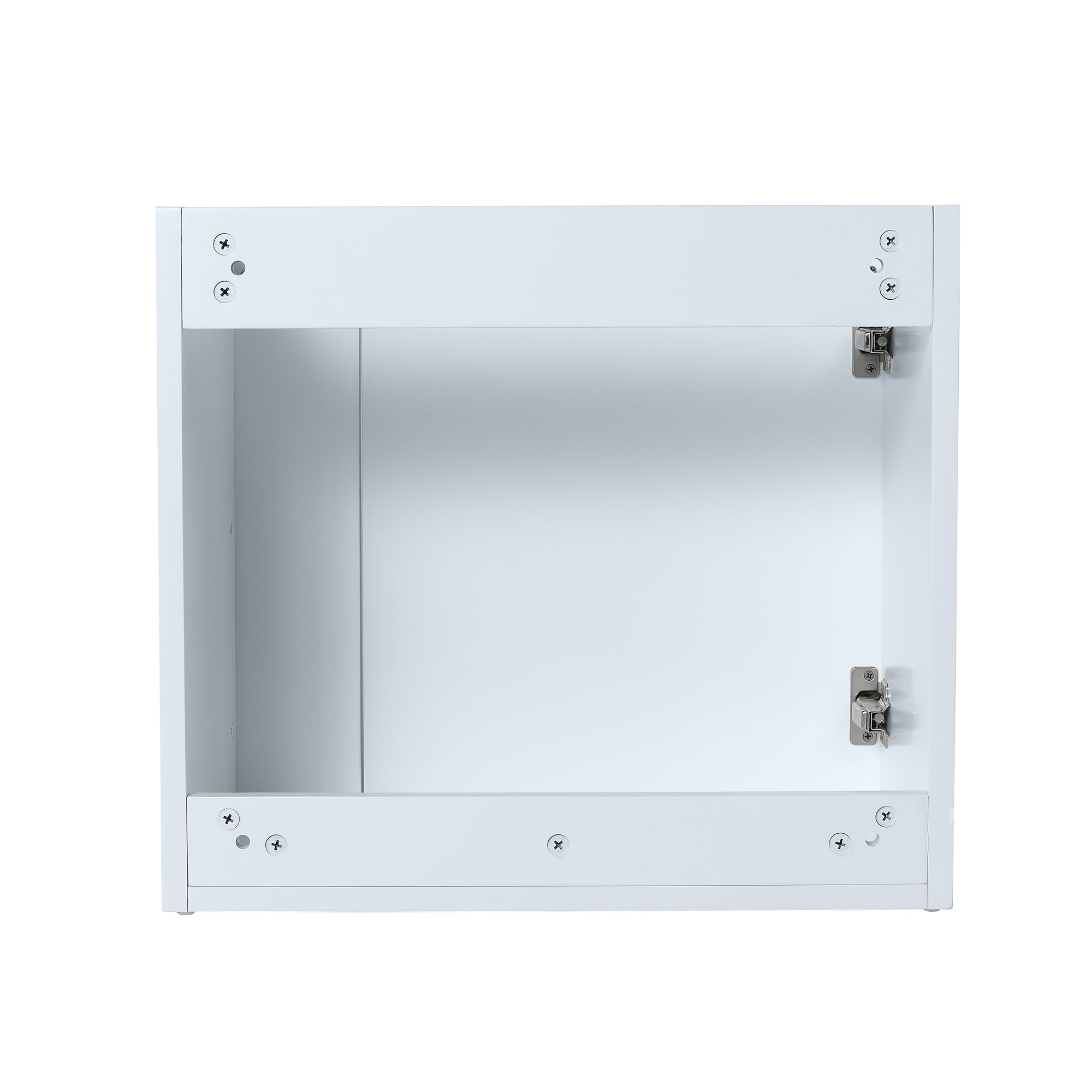 22 inch Plywood Wall Mounted Bathroom Vanity Set with Doors and Integrated Ceramic Sink