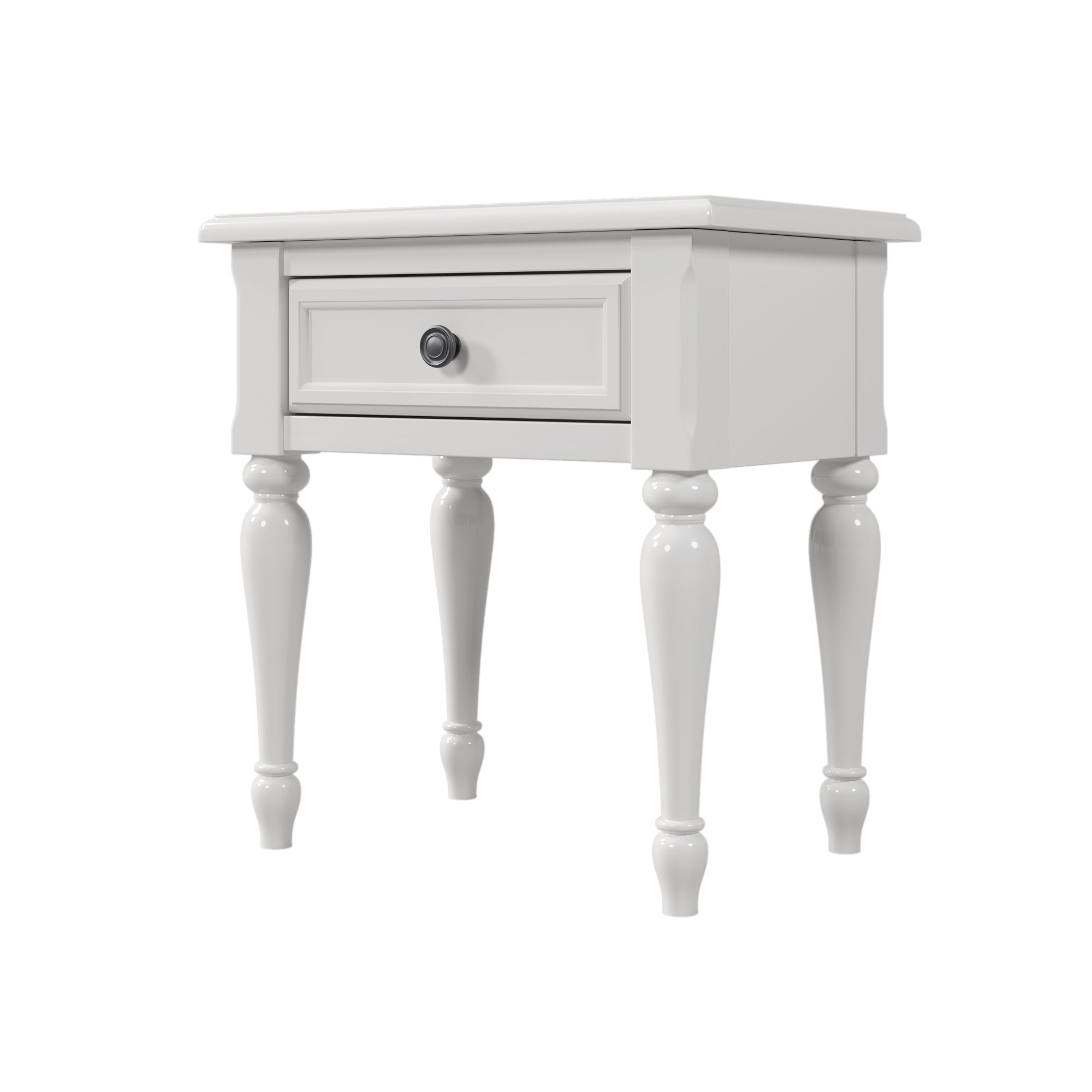 Solid Wood One-Drawer Nightstand for Nursery