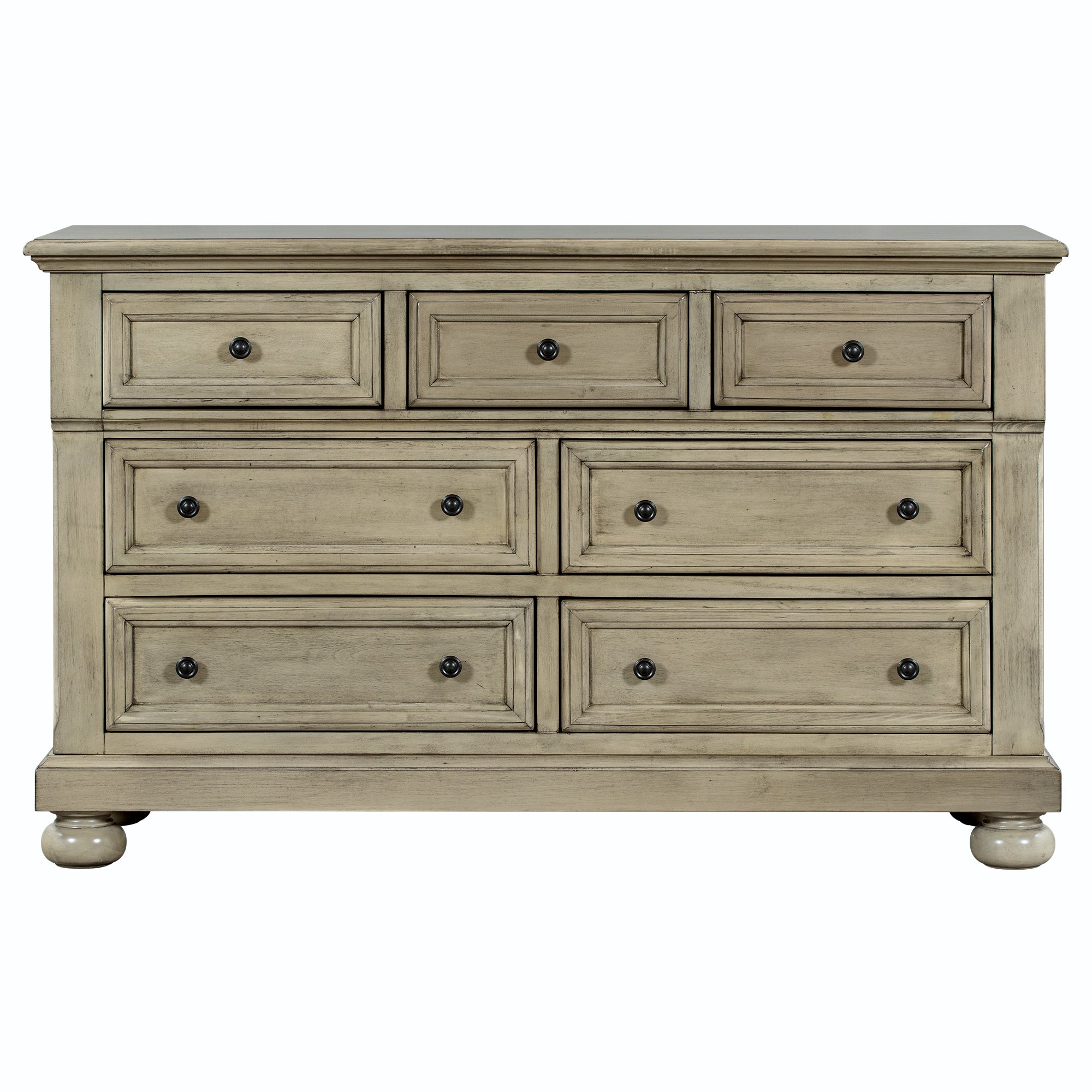 Solid Wood Seven-Drawer Dresser with Changing Topper for Nursery