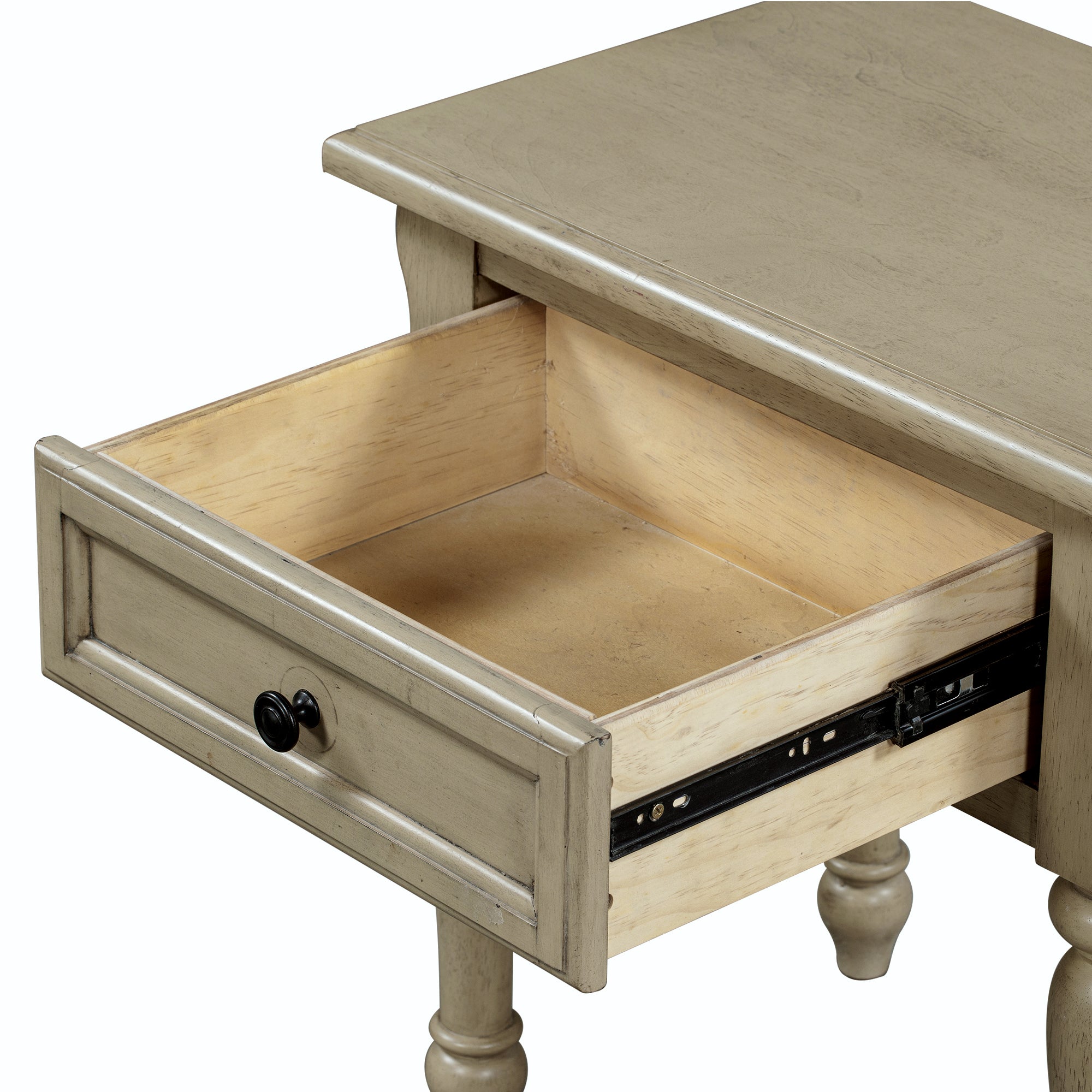 Solid Wood One-Drawer Nightstand for Nursery