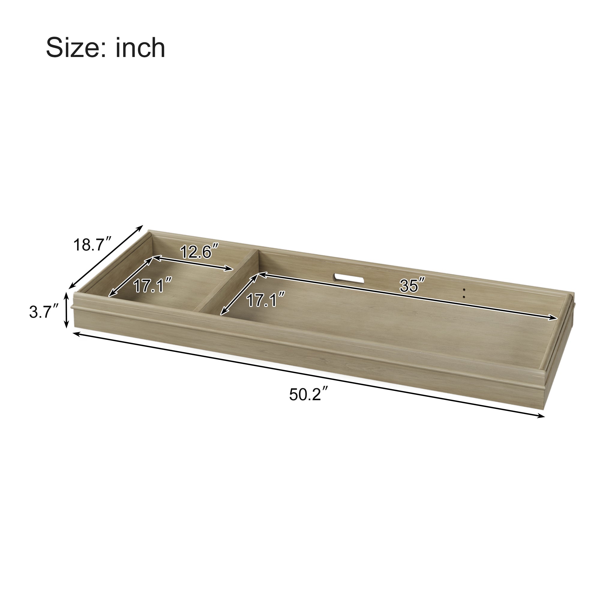 Solid Wood Seven-Drawer Dresser with Changing Topper for Nursery