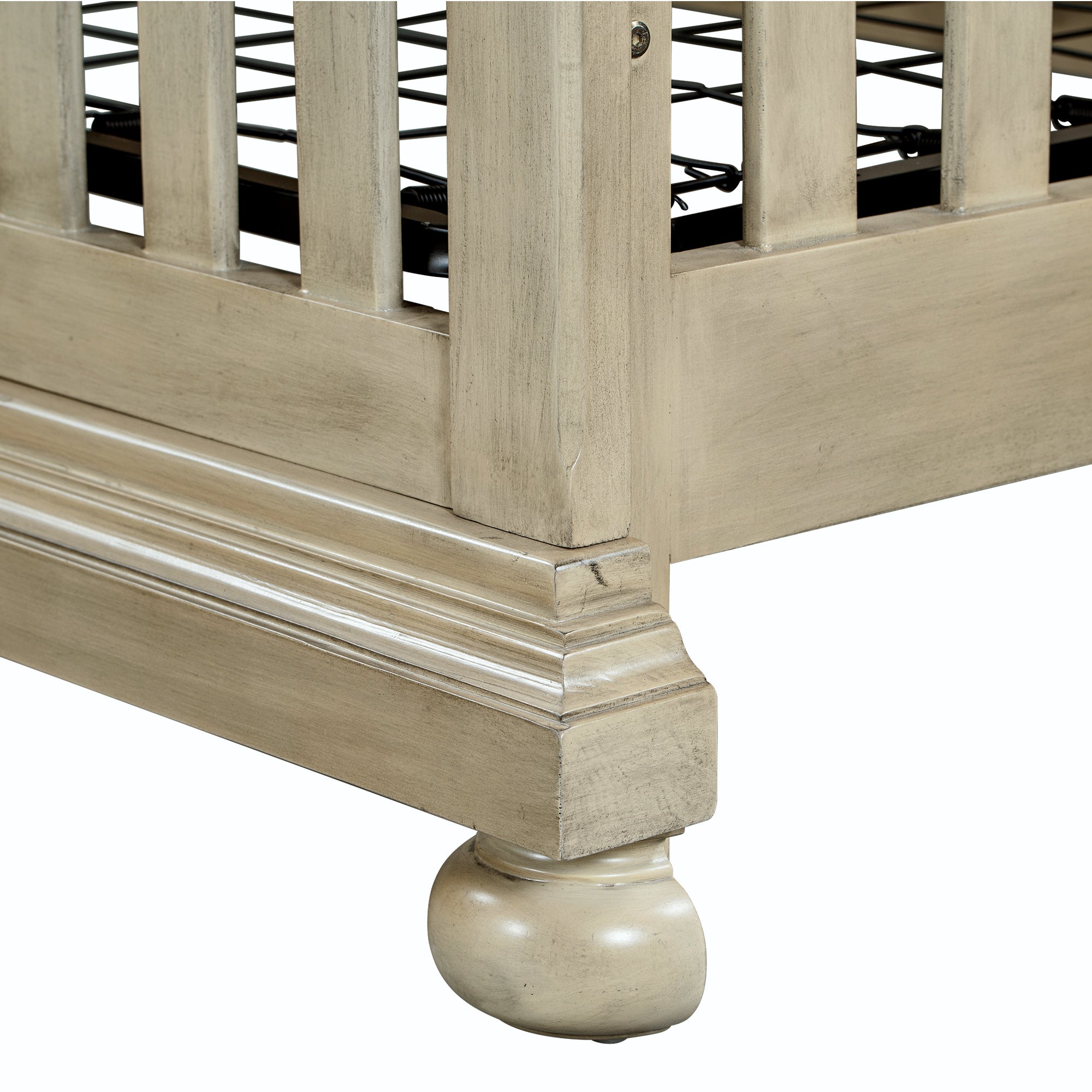 Traditional Farmhouse Style 4-in-1 Full Size Convertible Crib - Converts to Toddler Bed and Daybed and Full-Size Bed