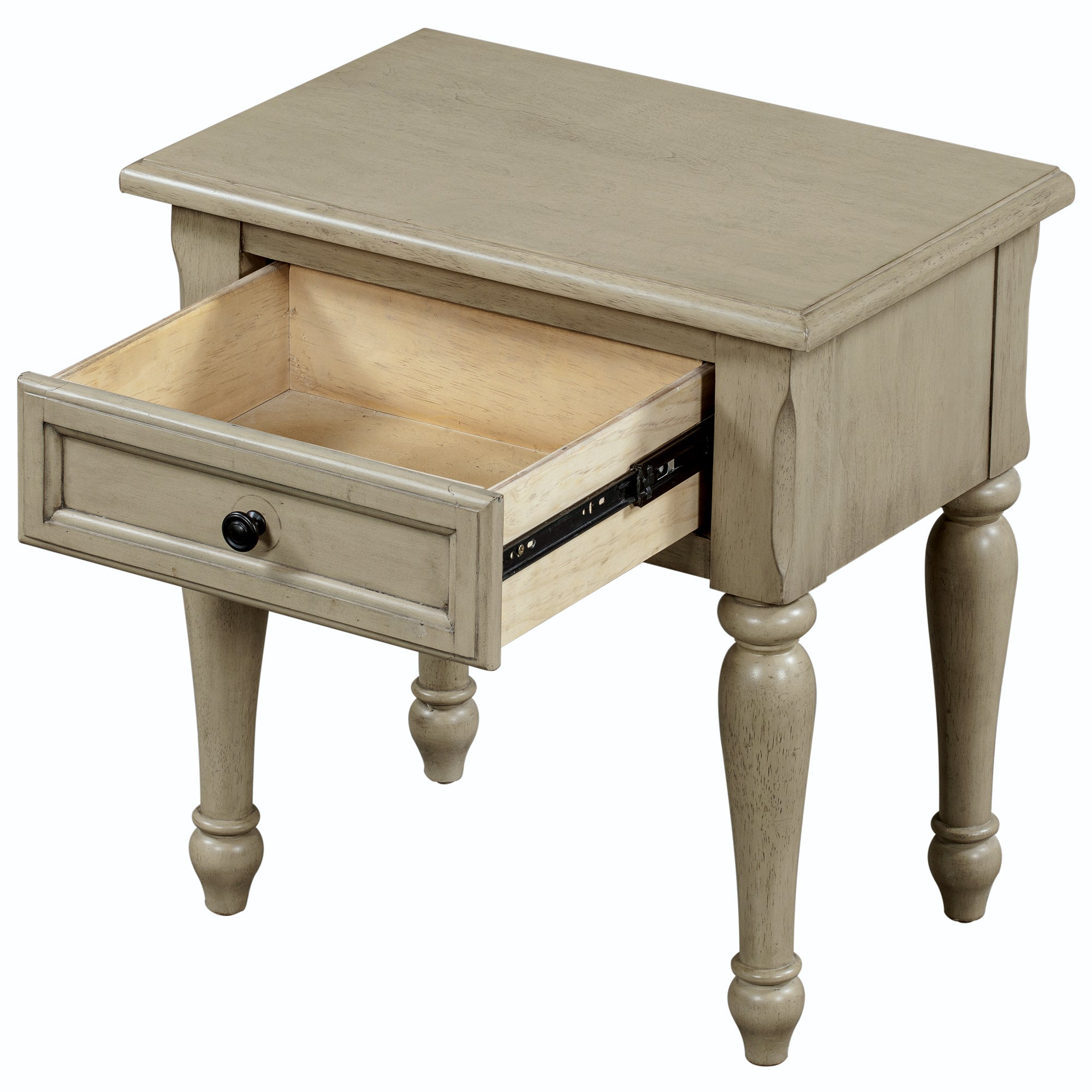 Solid Wood One-Drawer Nightstand for Nursery