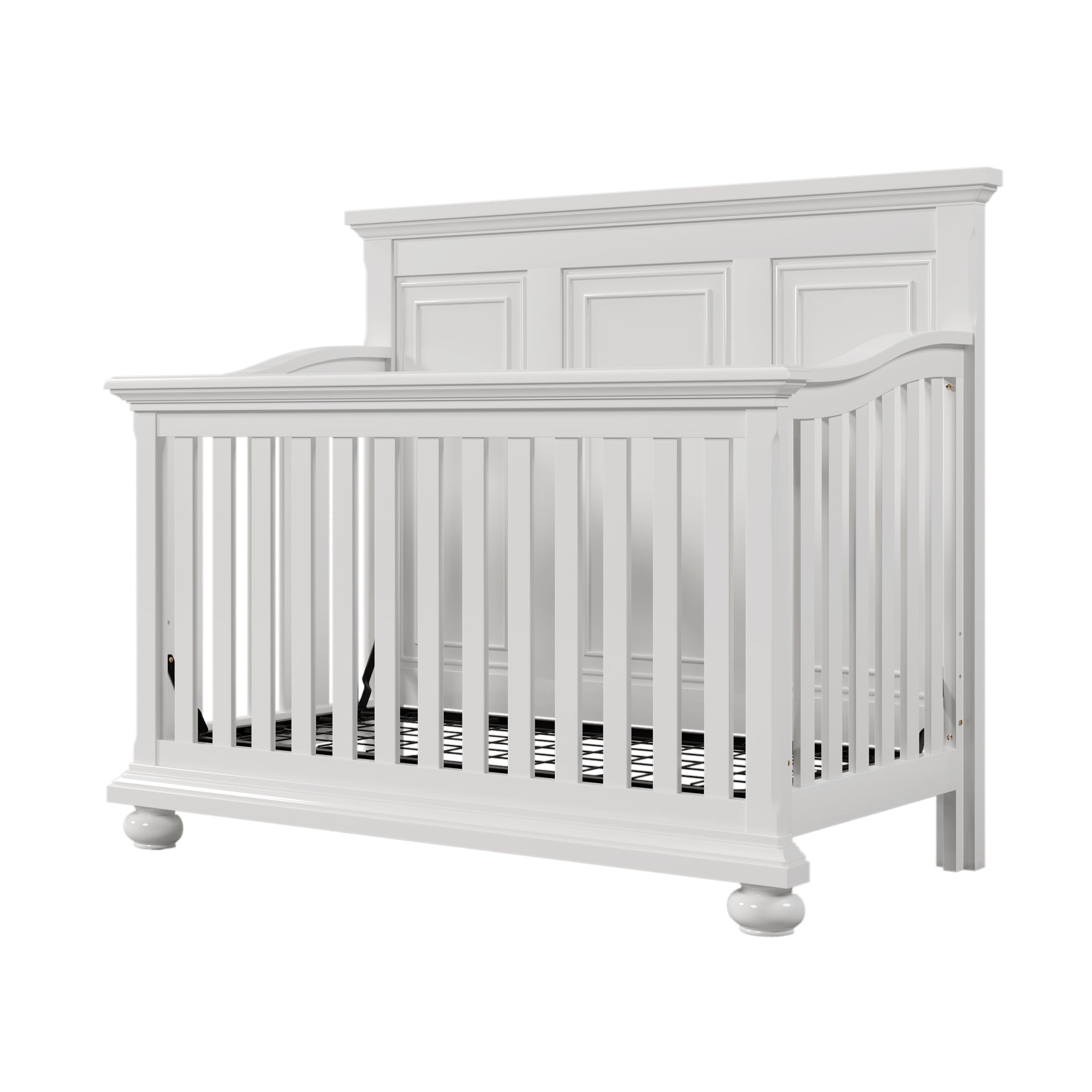 Traditional Farmhouse Style 4-in-1 Full Size Convertible Crib - Converts to Toddler Bed and Daybed and Full-Size Bed