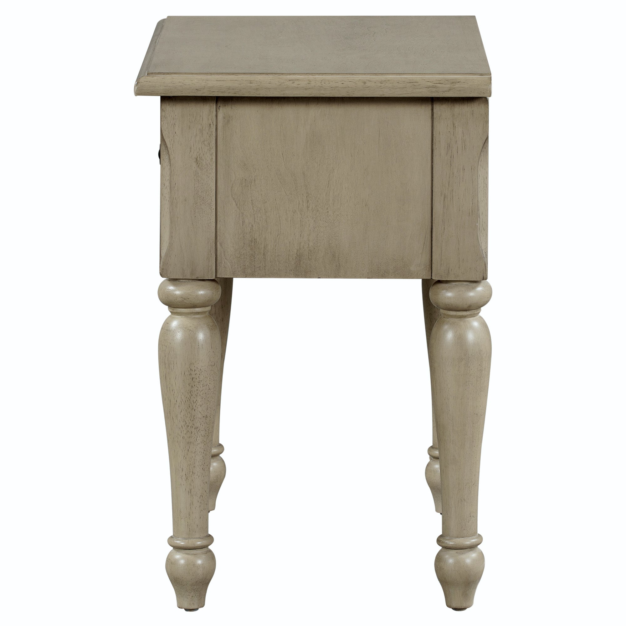 Solid Wood One-Drawer Nightstand for Nursery