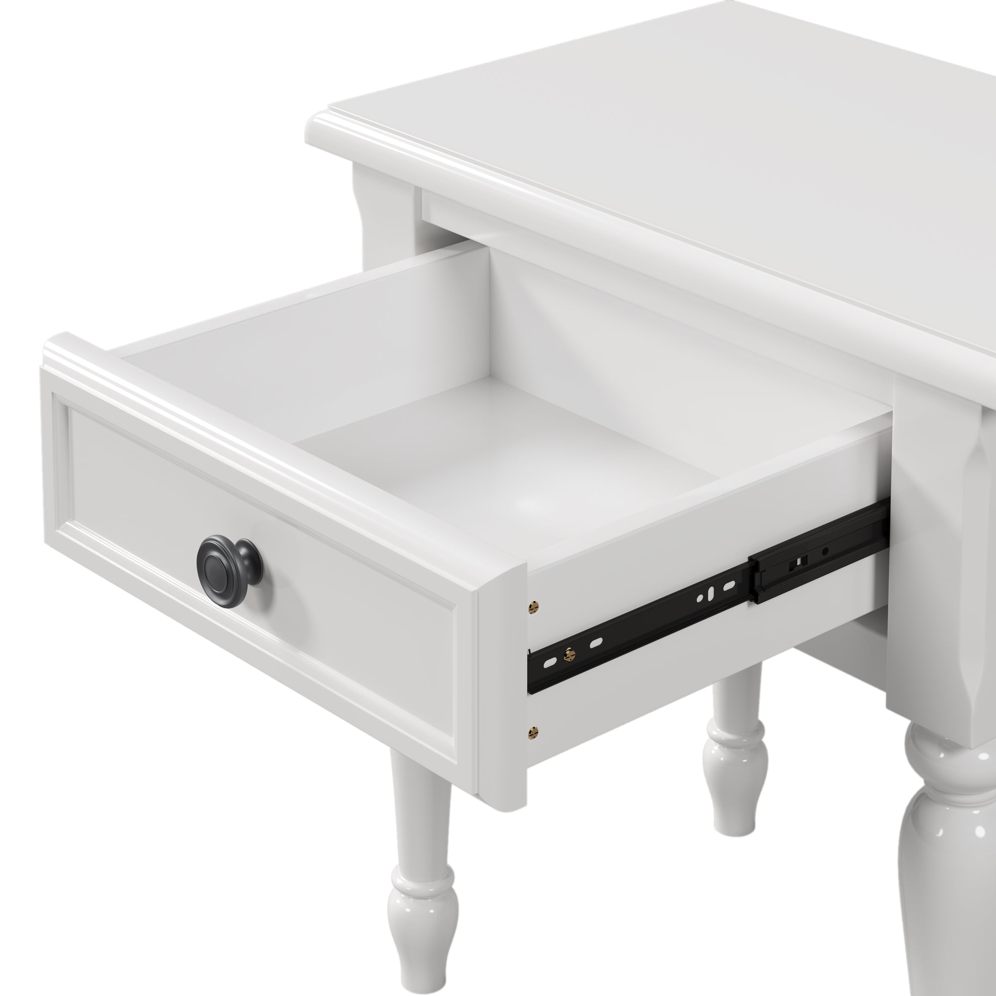 Solid Wood One-Drawer Nightstand for Nursery