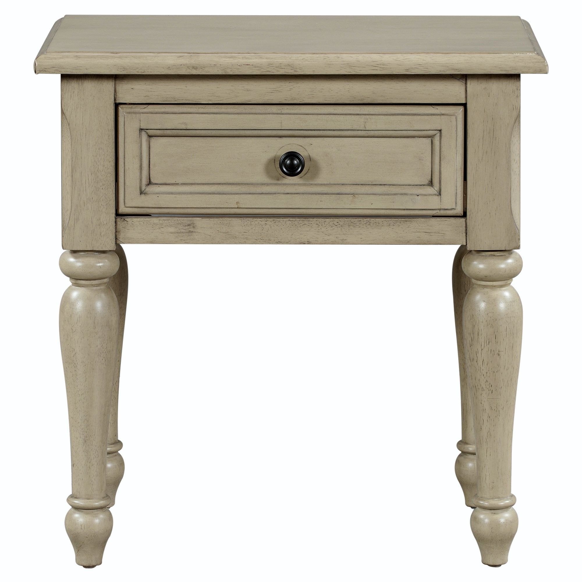 Solid Wood One-Drawer Nightstand for Nursery