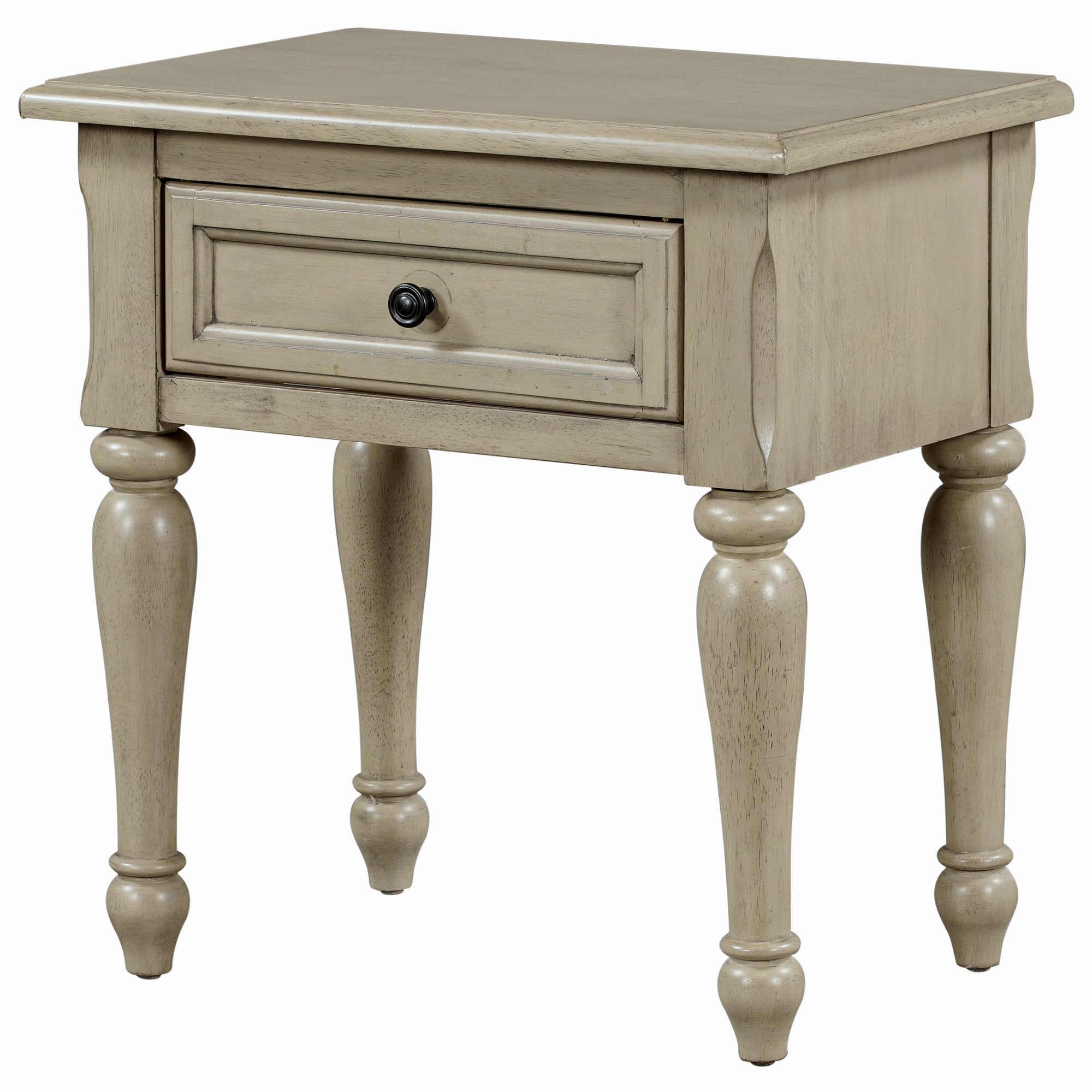 Solid Wood One-Drawer Nightstand for Nursery