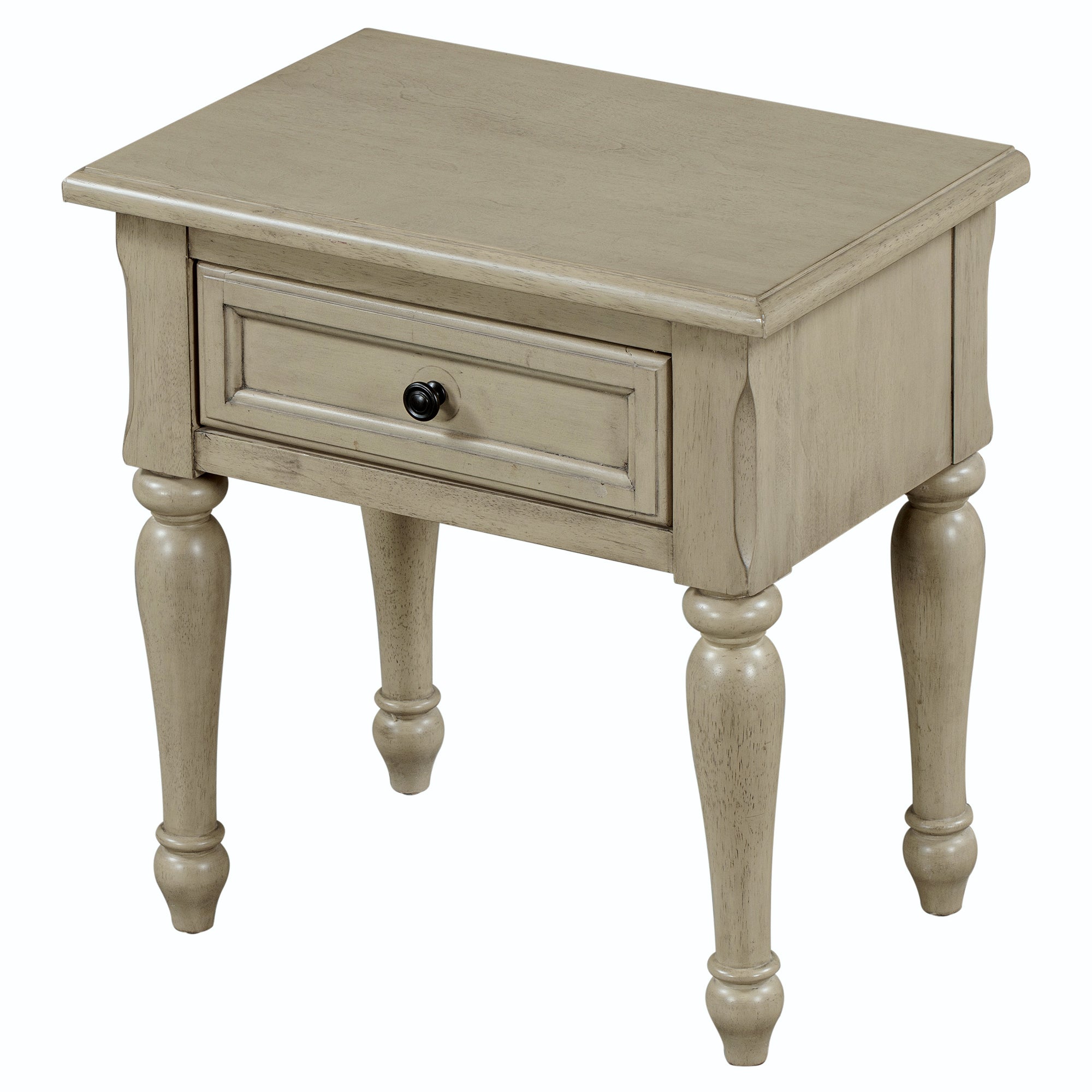 Solid Wood One-Drawer Nightstand for Nursery