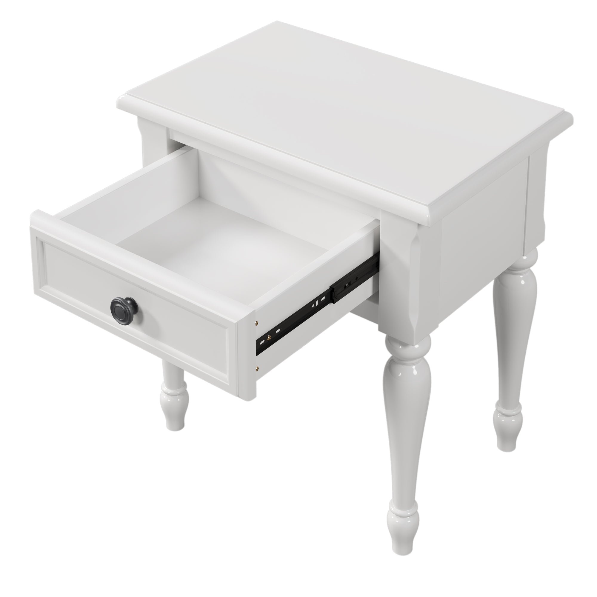 Solid Wood One-Drawer Nightstand for Nursery
