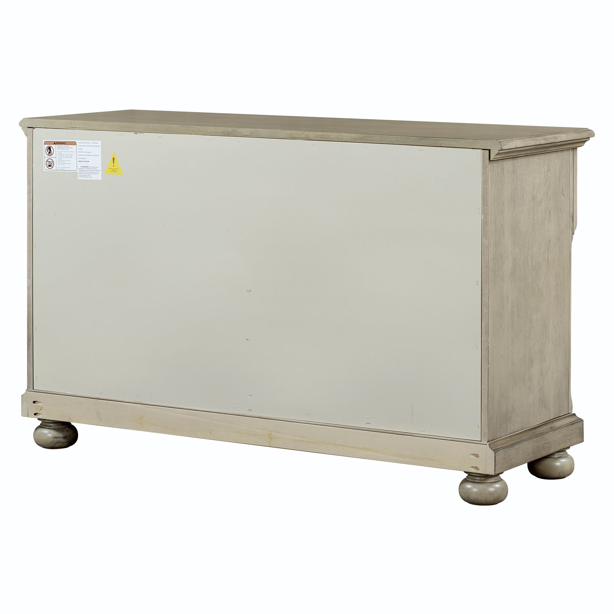 Solid Wood Seven-Drawer Dresser with Changing Topper for Nursery
