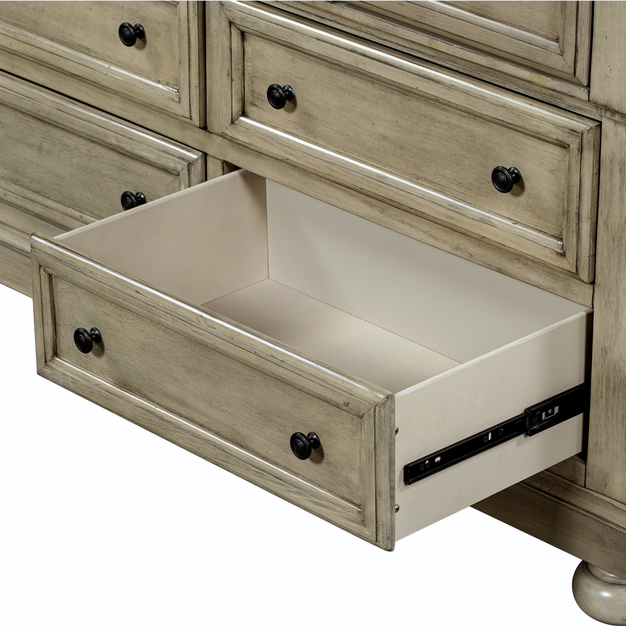 Solid Wood Seven-Drawer Dresser with Changing Topper for Nursery