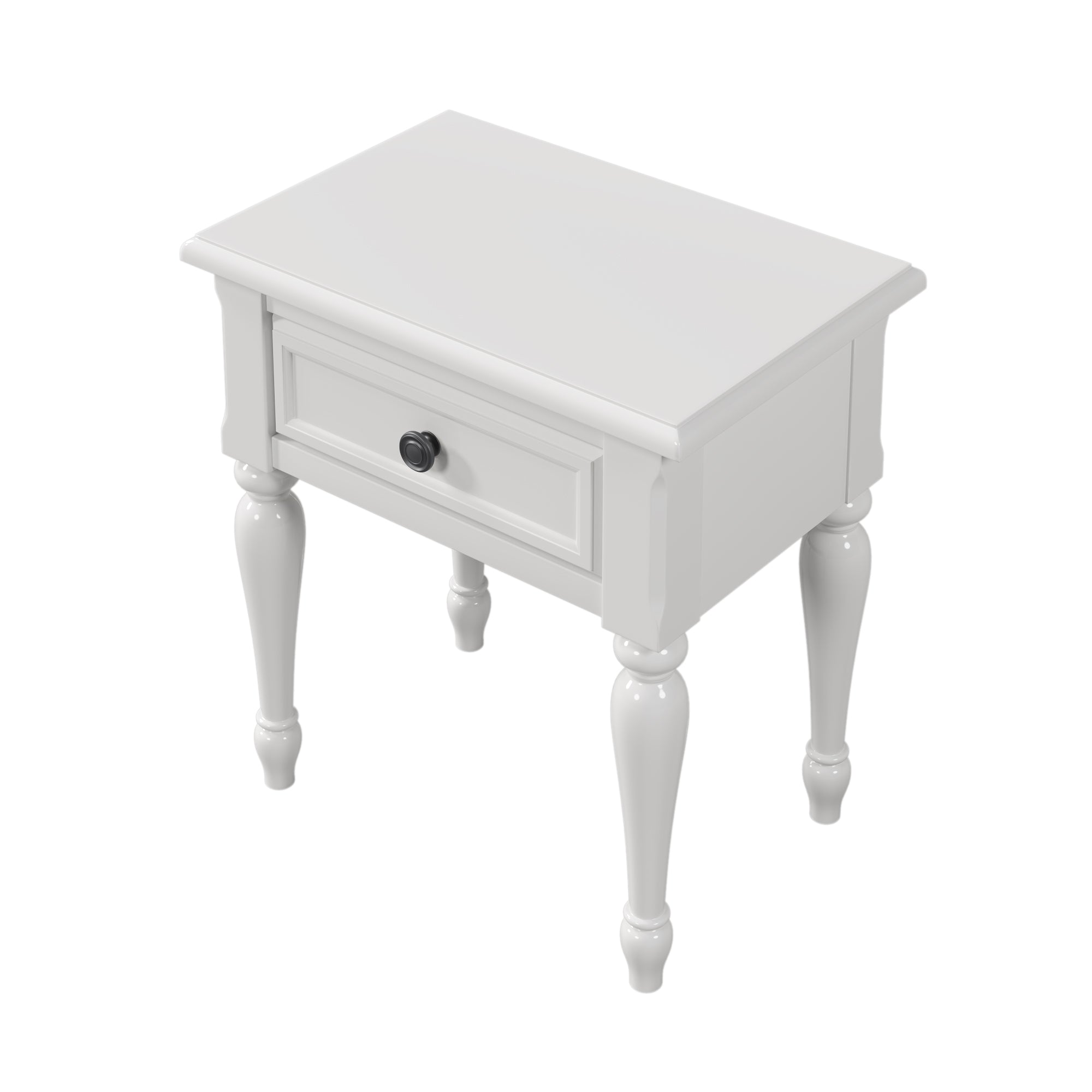 Solid Wood One-Drawer Nightstand for Nursery