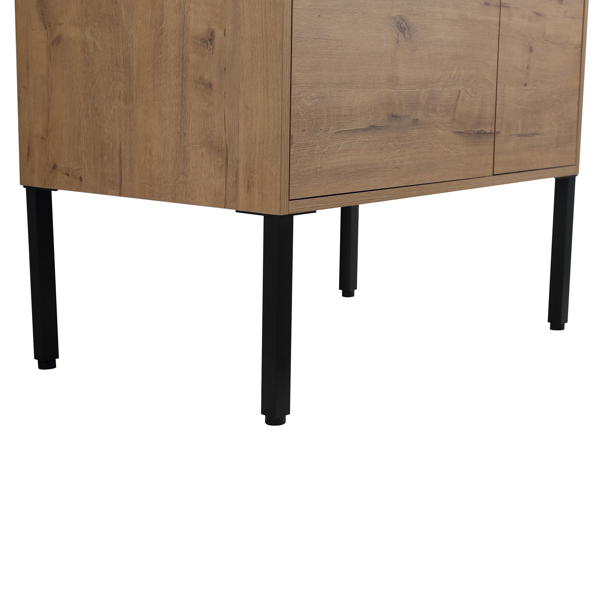 30 inch Plywood Freestanding/Wall Mounted Bathroom Vanity Set with Doors and Shelf and Integrated Ceramic Sink