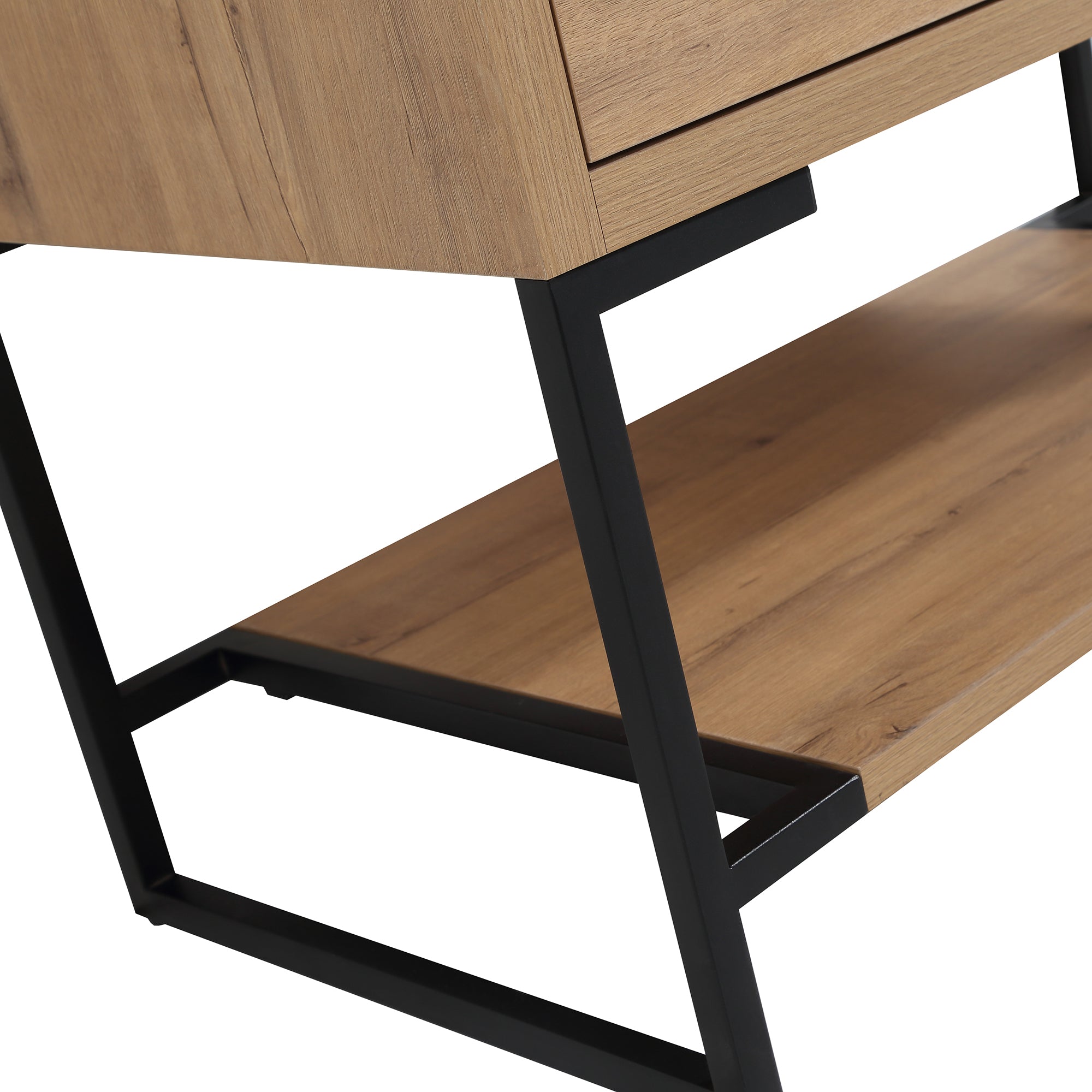 36 inch Plywood Freestanding Bathroom Vanity Set with Doors and Open shelf and Integrated Ceramic Sink