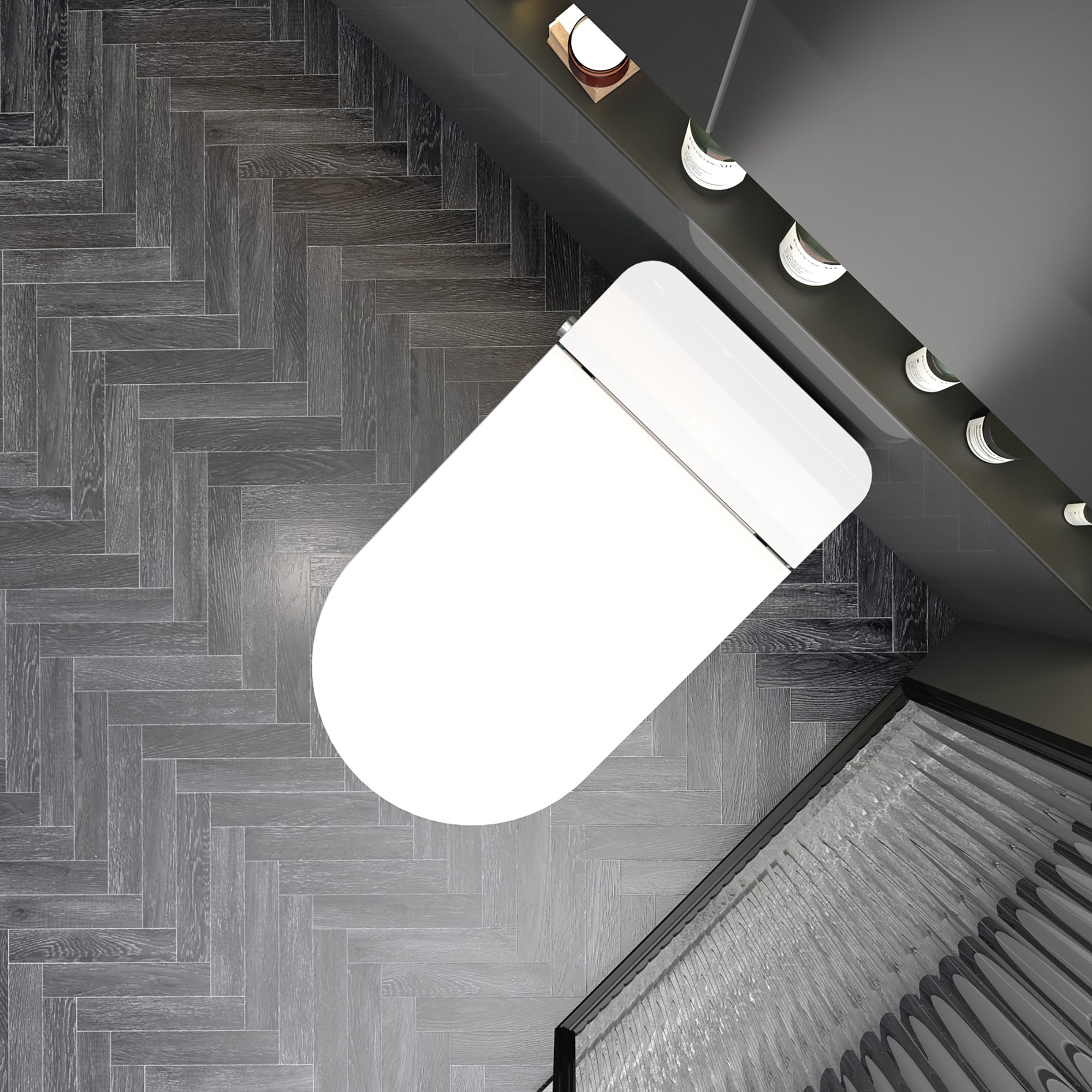 Smart Toilet with Auto Flush and Heated Seat and Remote Control Ceramic Elongated Toilet