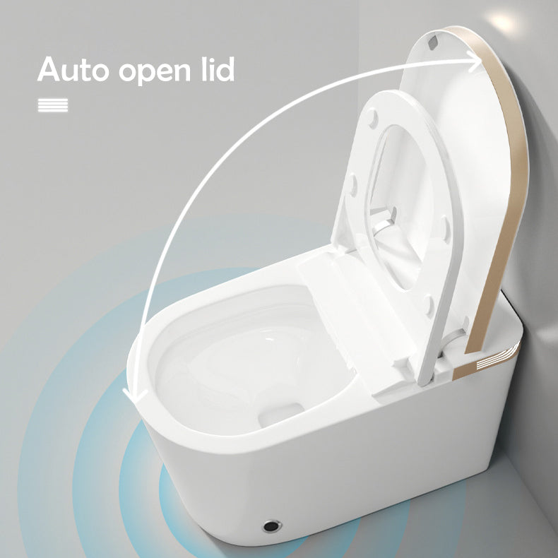 Smart Toilet with Auto Flush and Heated Seat and Remote Control Ceramic Elongated Toilet