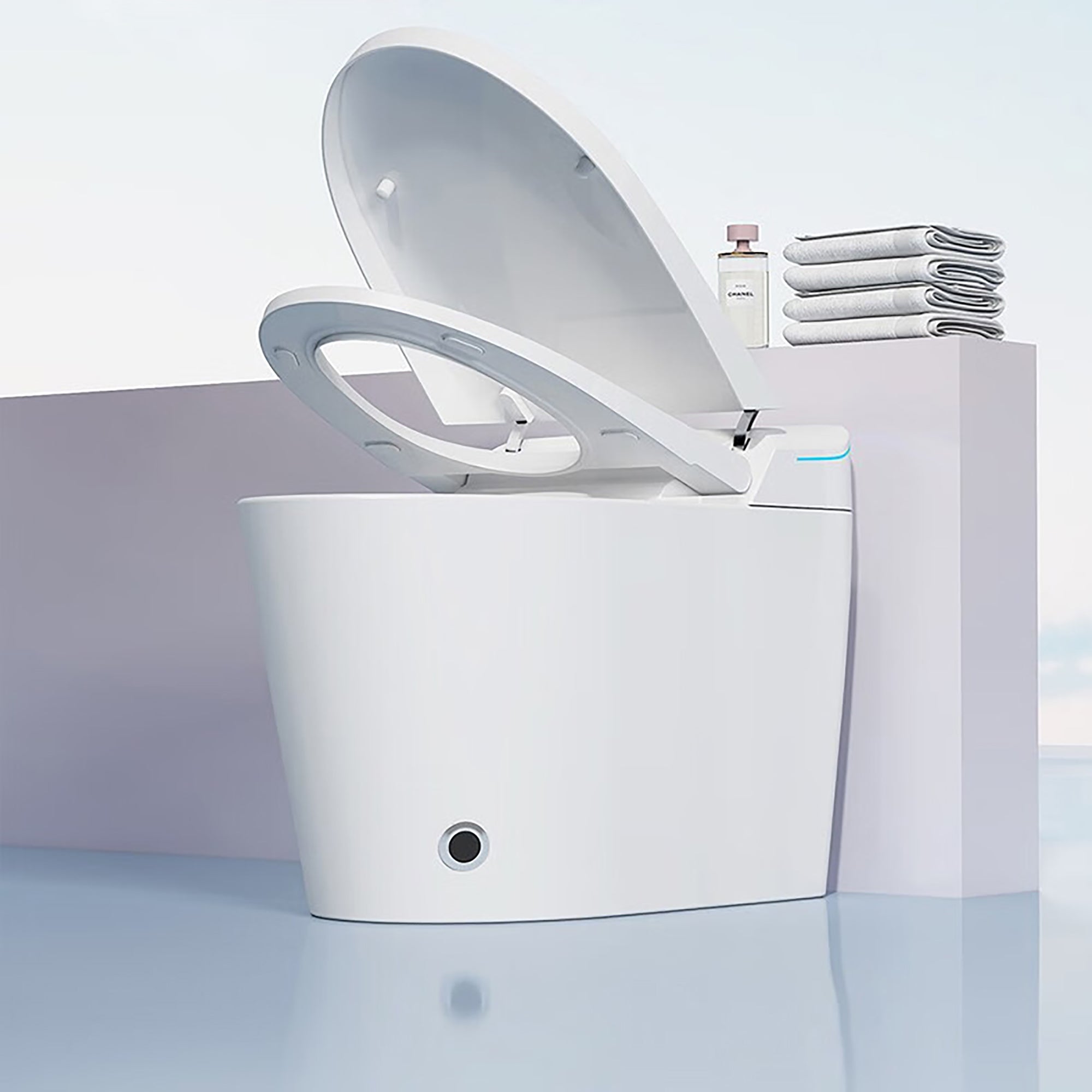 Smart Toilet with Auto Flush and Heated Seat Ceramic Elongated Toilet