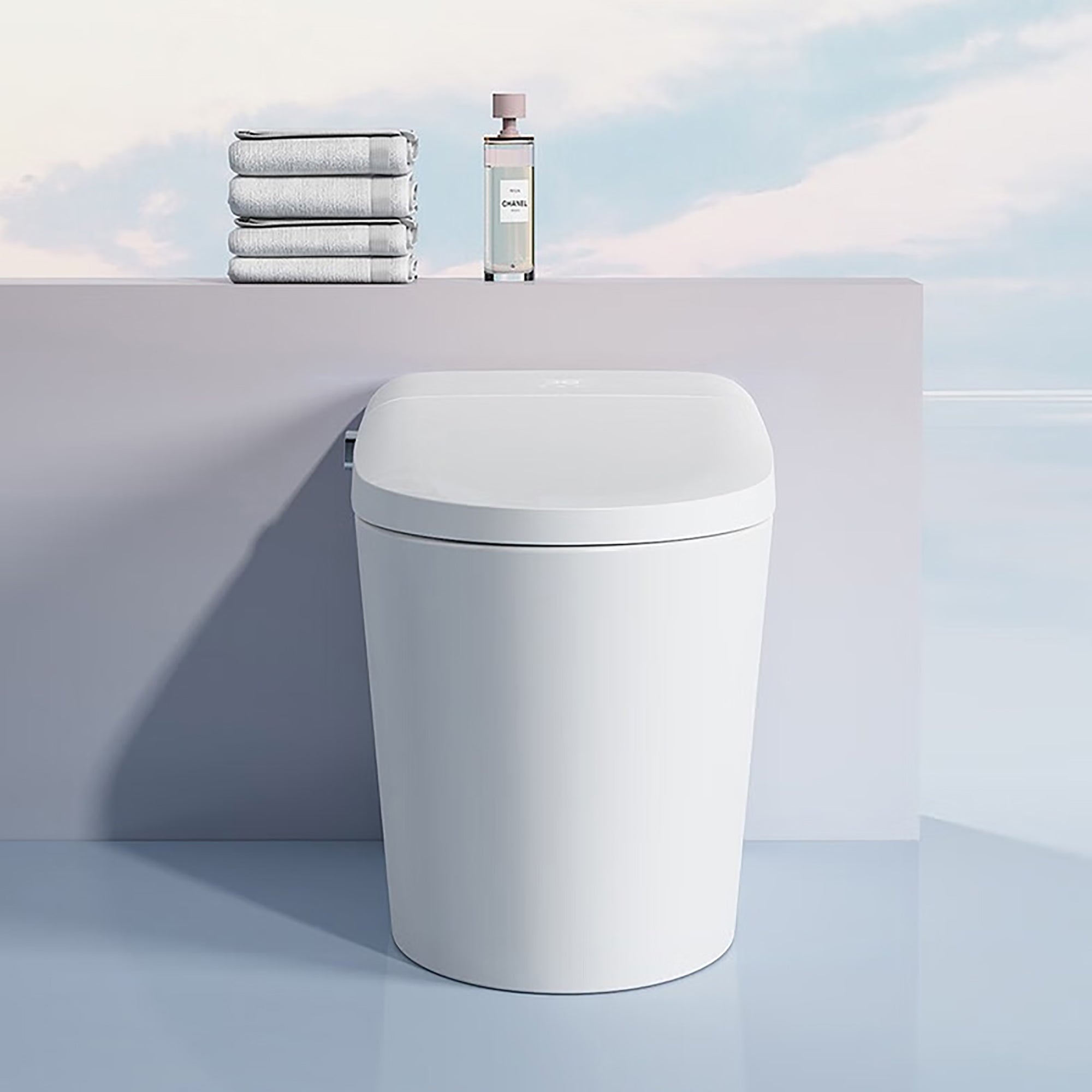 Smart Toilet with Auto Flush and Heated Seat Ceramic Elongated Toilet